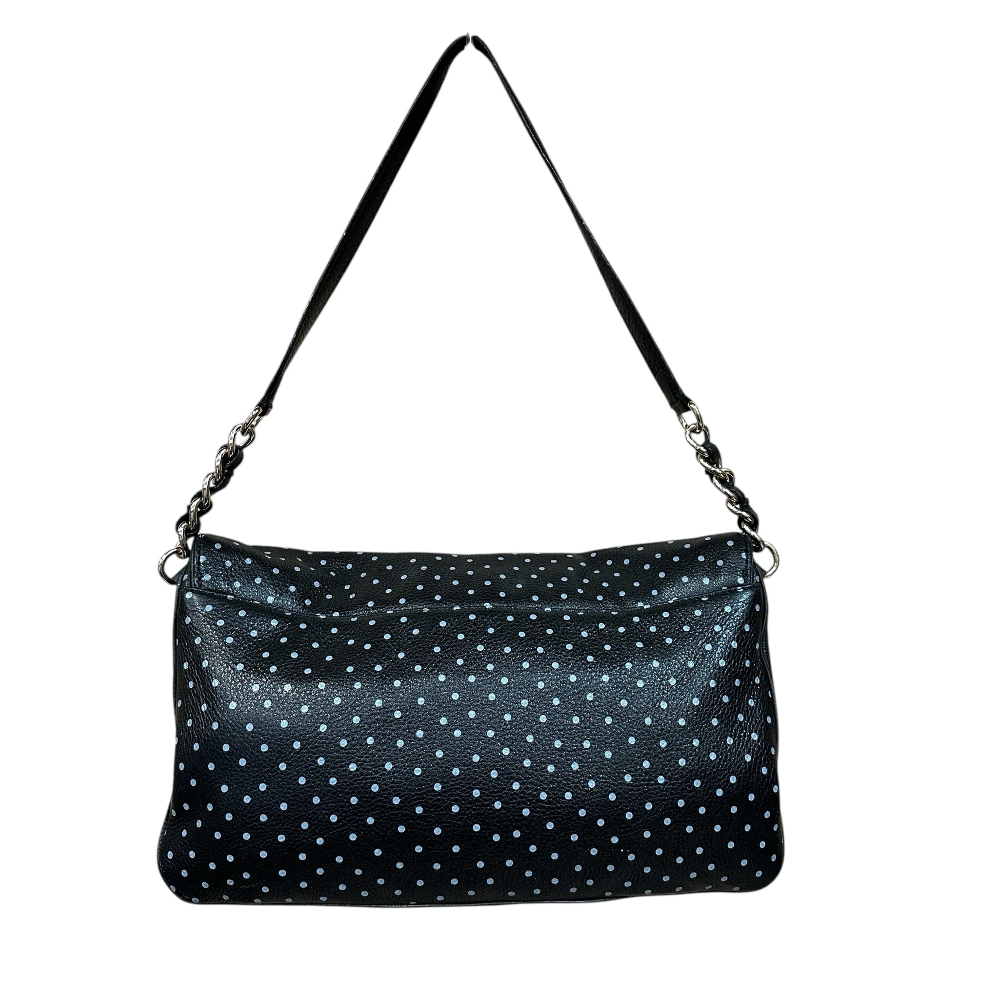 Kate Spade Leather Polka Dot Fold Over Shoulder Bag