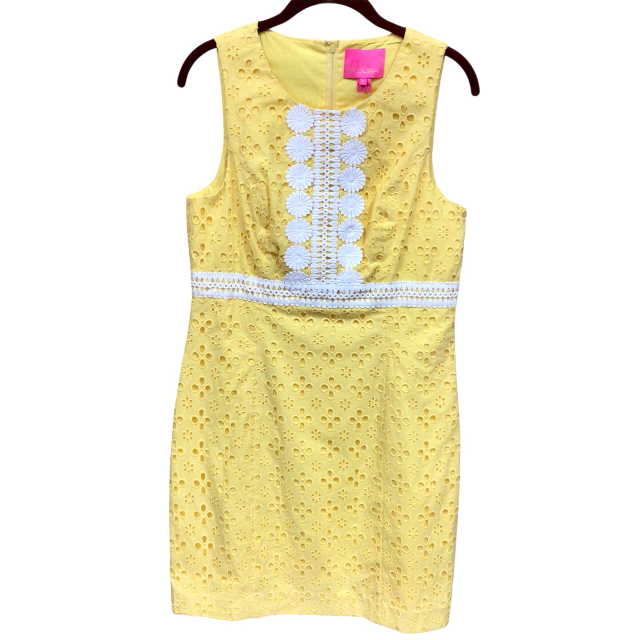 Lilly Pulitzer "Railee Shift" Yellow Sleeveless Dress Size 8 NWT