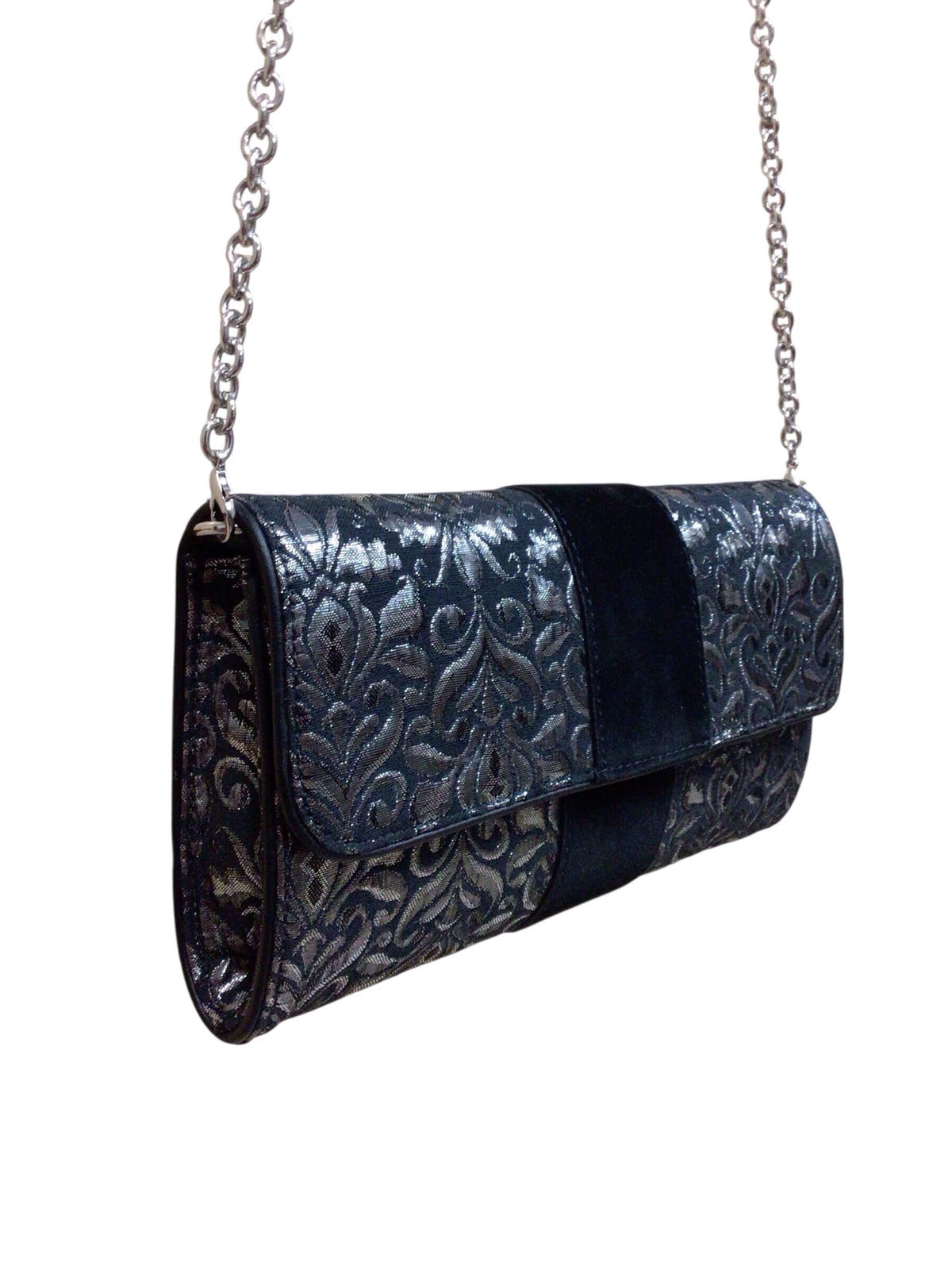 Talbots Black & Silver Crossbody Bag NWT
