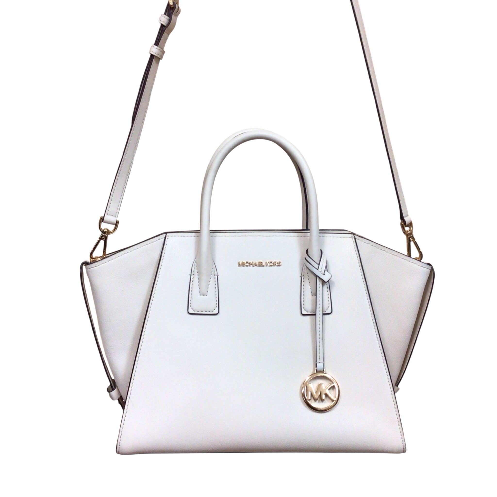Michael Kors Avril Large Leather Crossbody Satchel