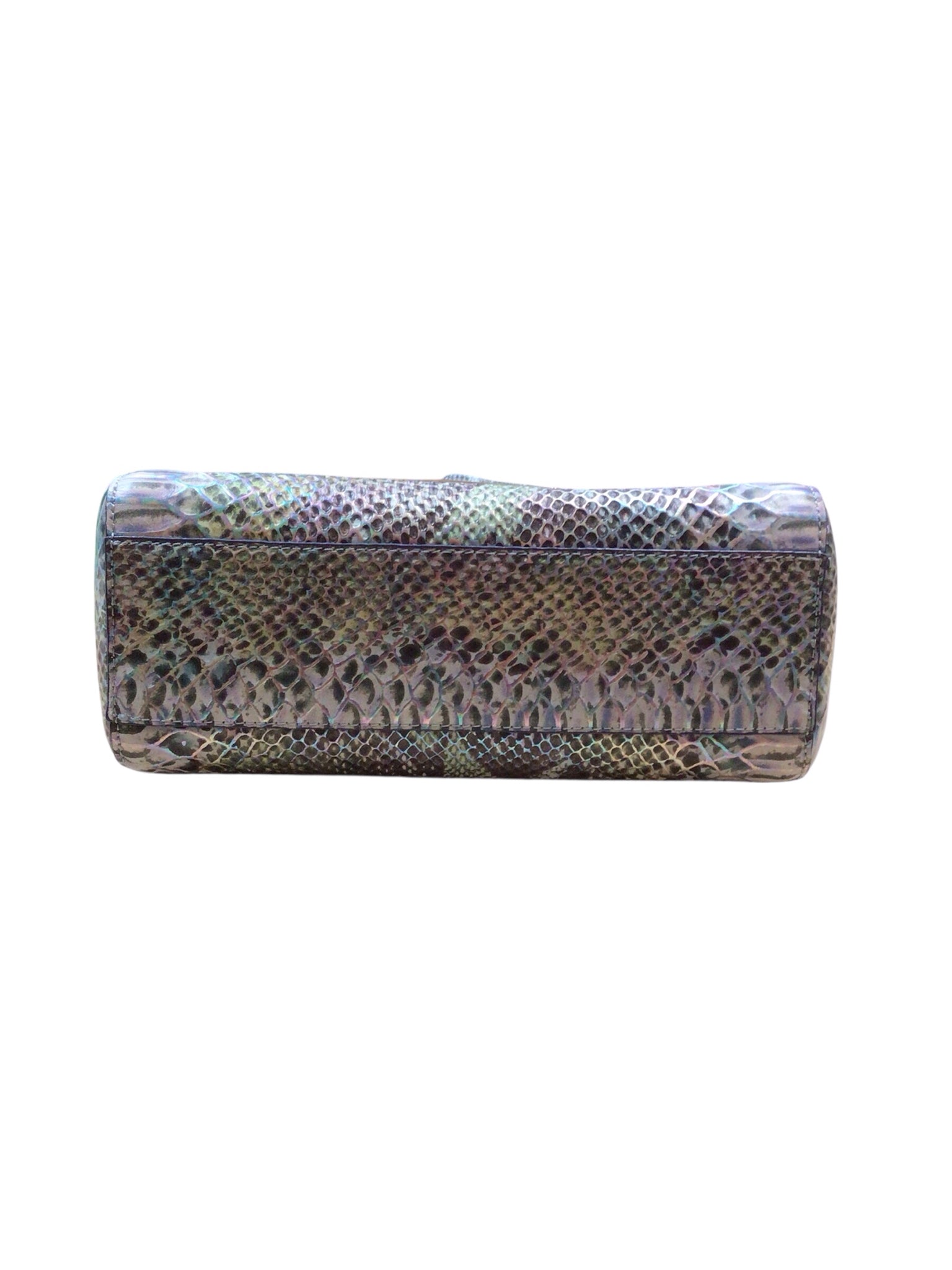 Brahmin "Carrie" Moonstone Seville Iridescent Snake Print Crossbody Bag