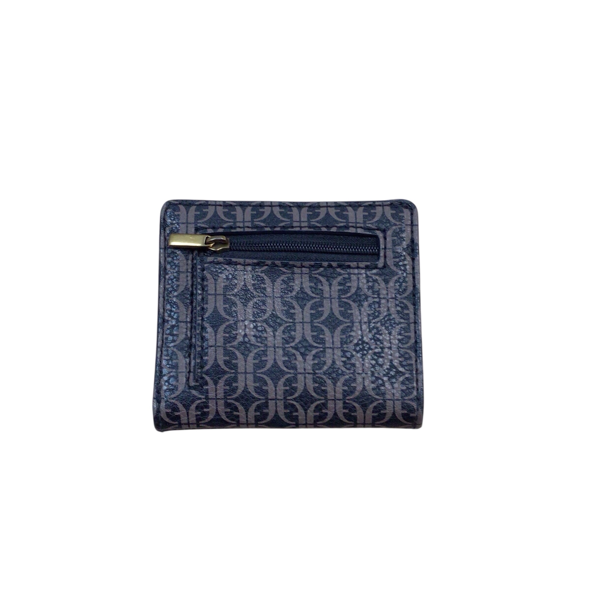Fossil Small Black & Brown Leather Bi-Fold Wallet