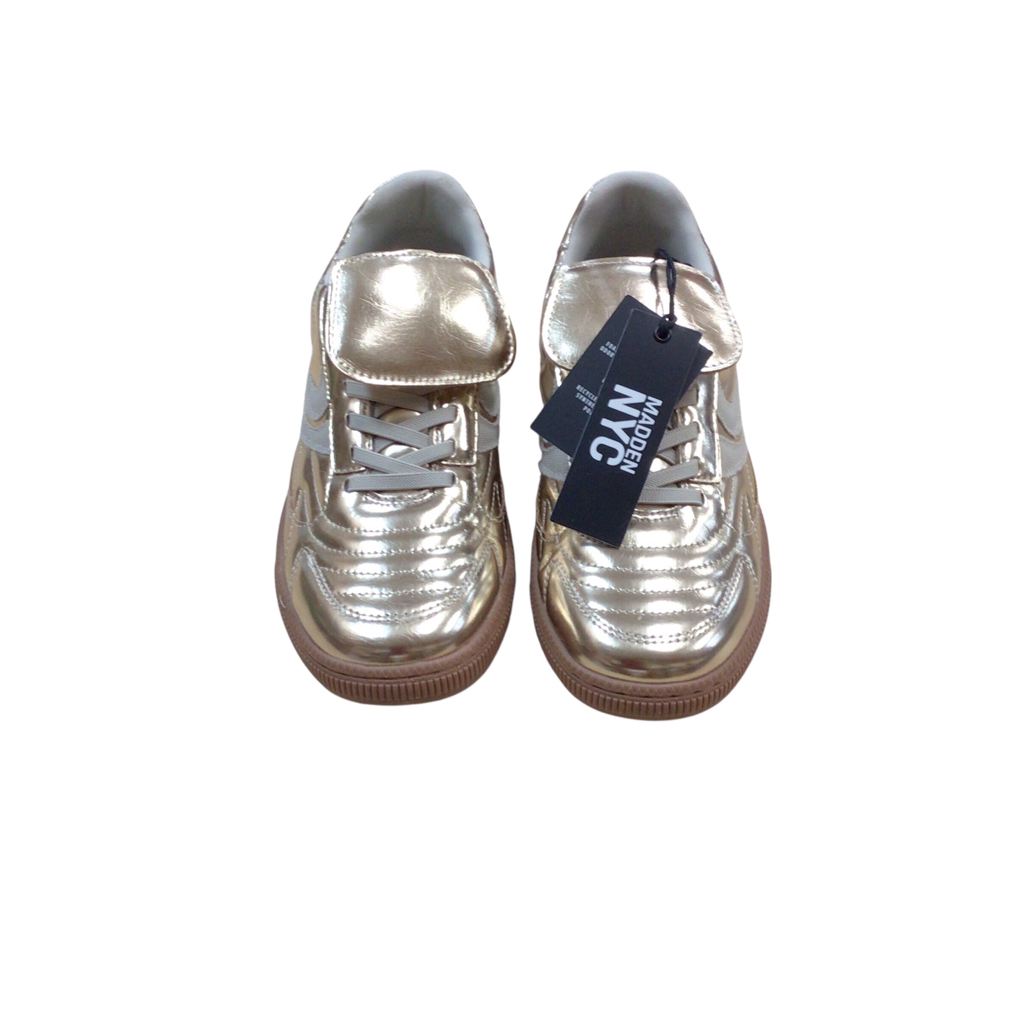 Steve Madden "Madrid" Gold Sneakers Size 5 NWT