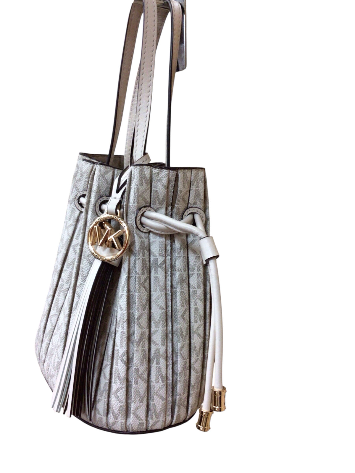 Michael Kors "Willa" Extra Small Pleated Logo Tote Crossbody Bag