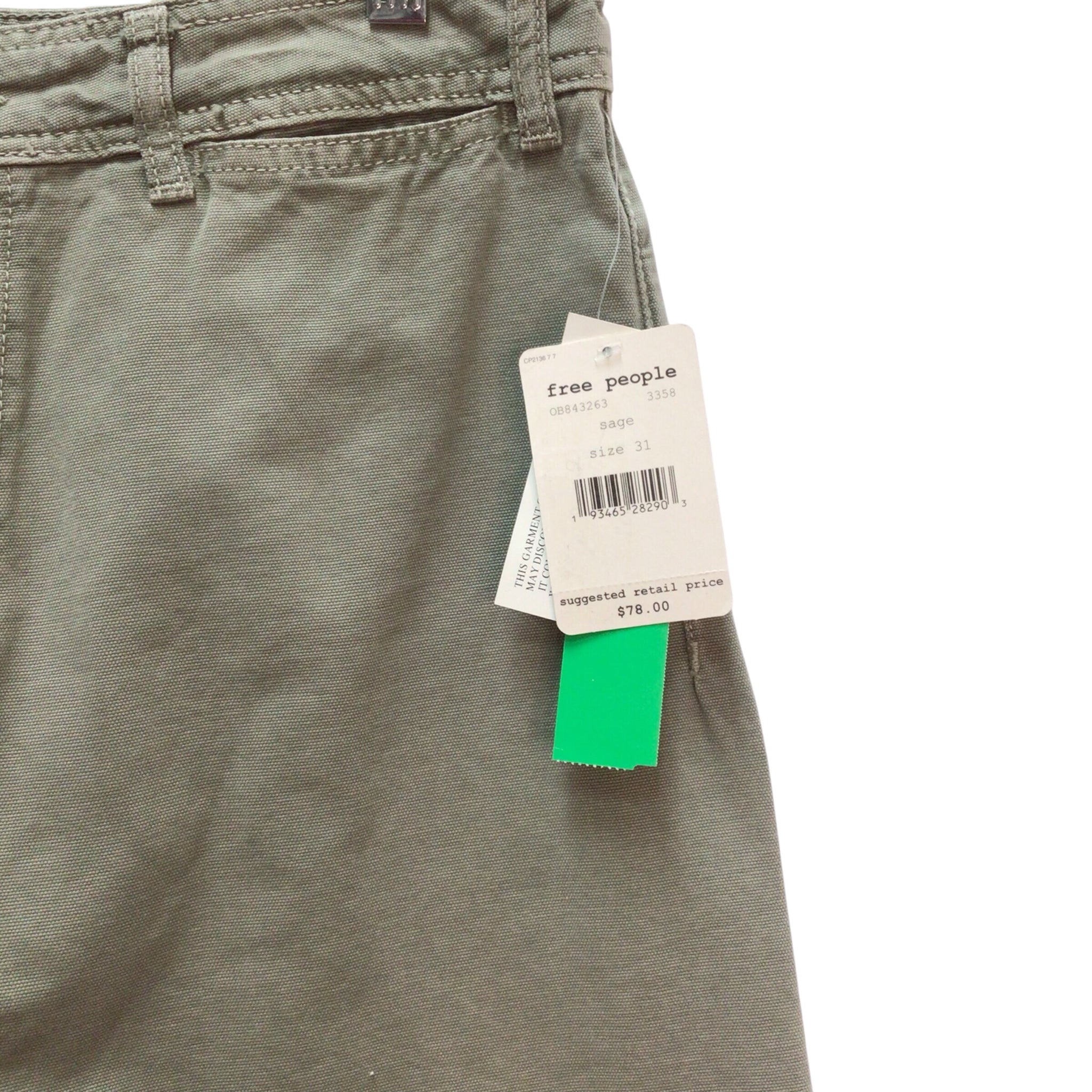 Free People Sage Wide Leg Crops Size 31 NWT