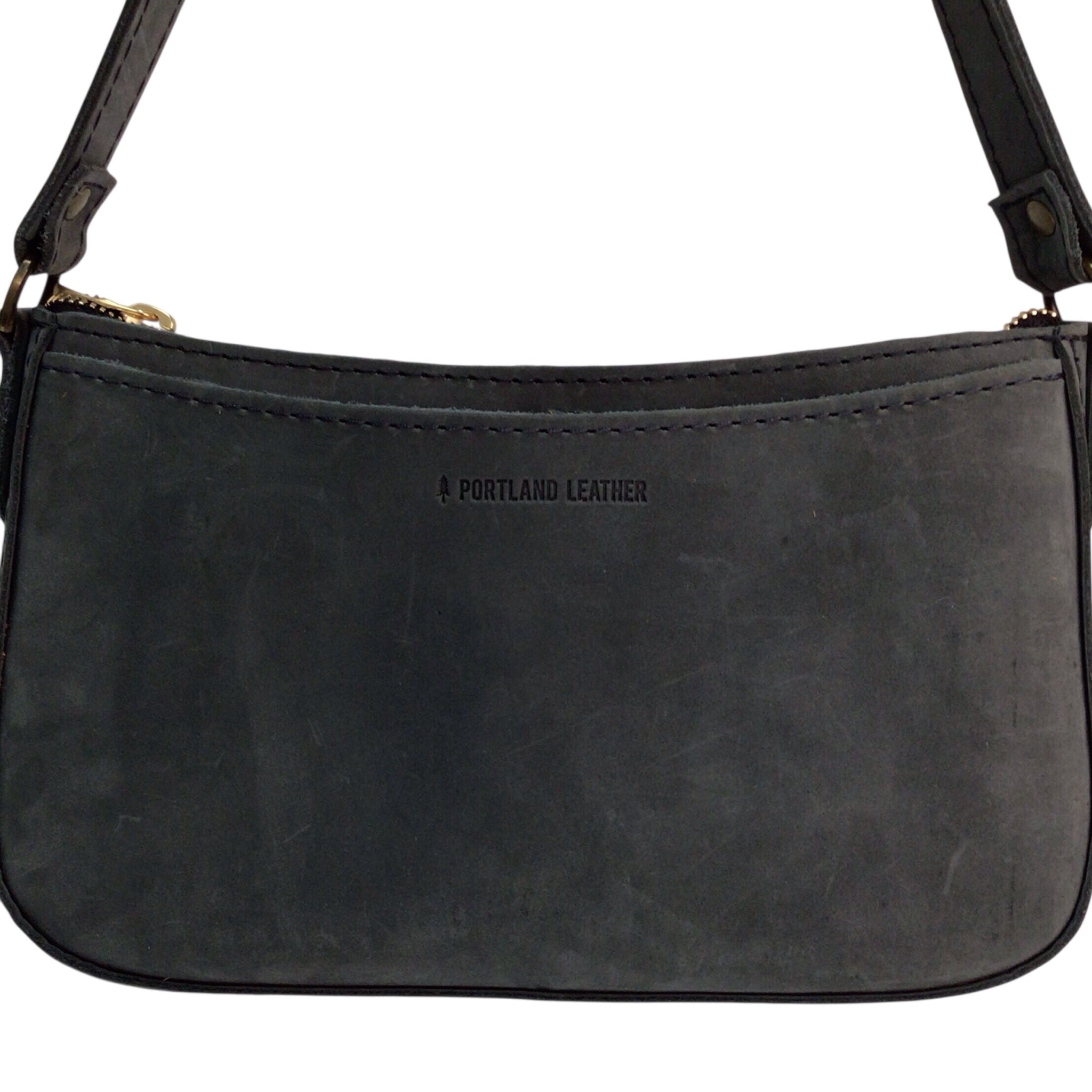 Portland Leather Small Blue Gray "Lucy Shoulder bag"/Handbag