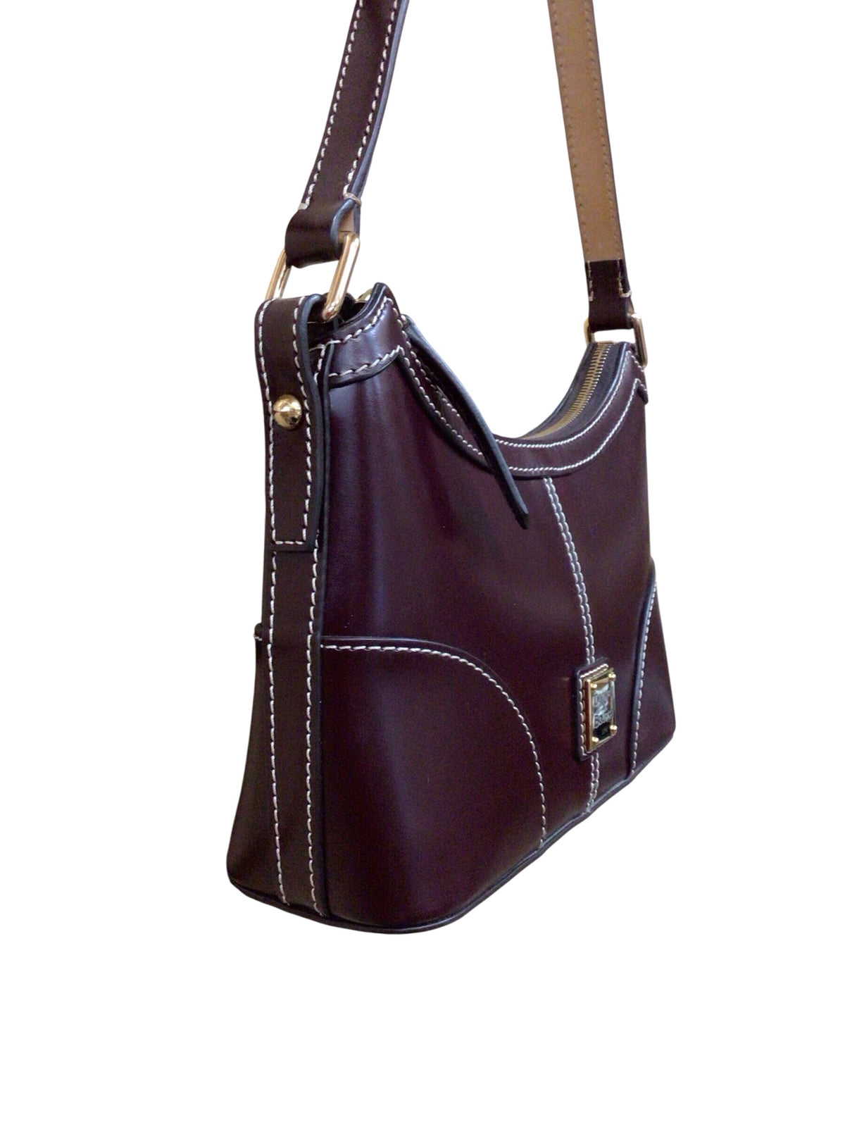 Dooney & Bourke "Baguette" Brown Leather Shoulder Bag