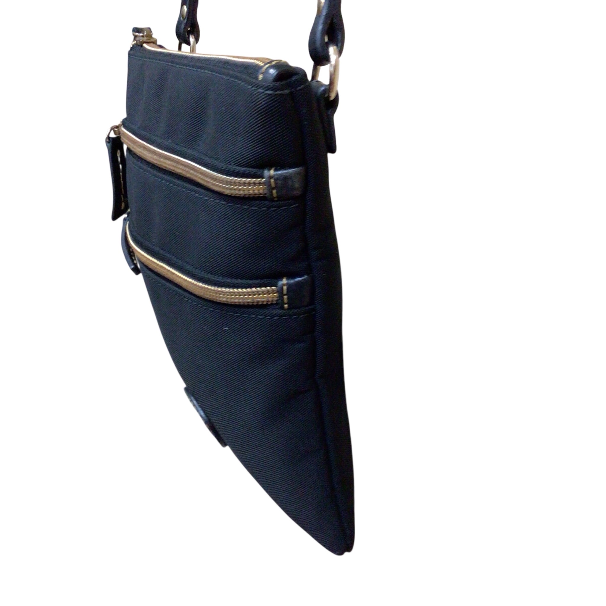 Dooney & Bourke Black Coated Canvas Crossbody Bag