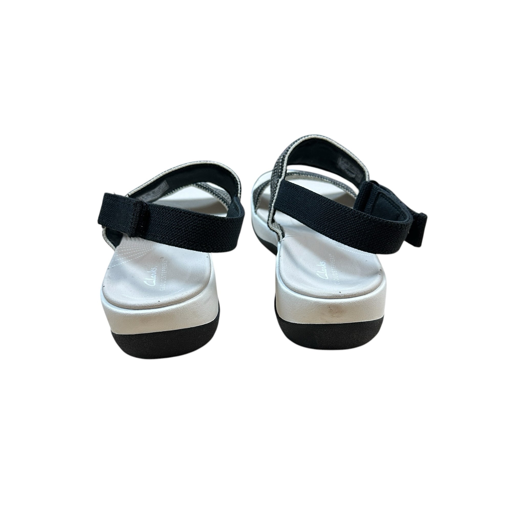 Clarks Cloudsteppers Black & White Sandals Size 10