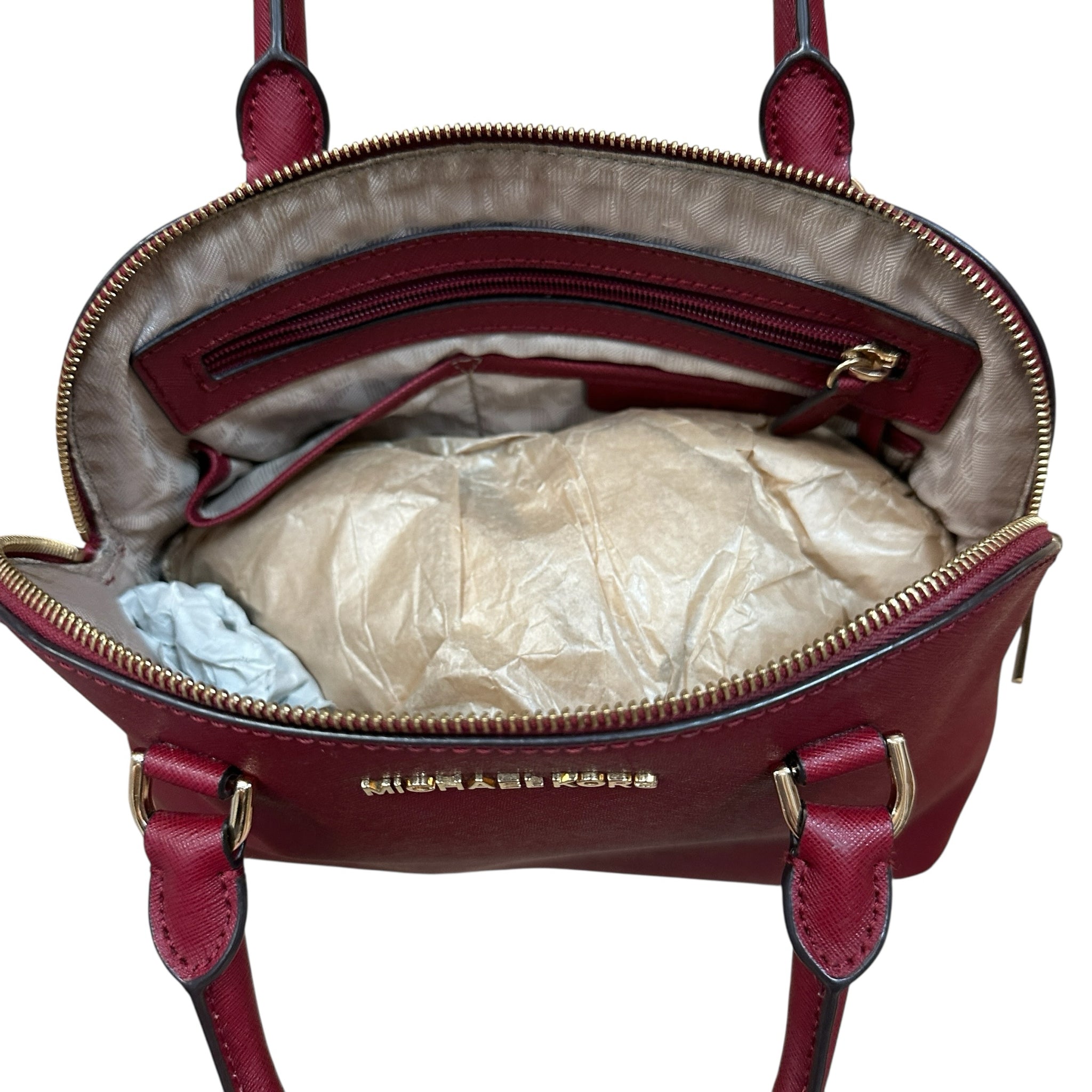 Michael Kors Red Satchel Bag