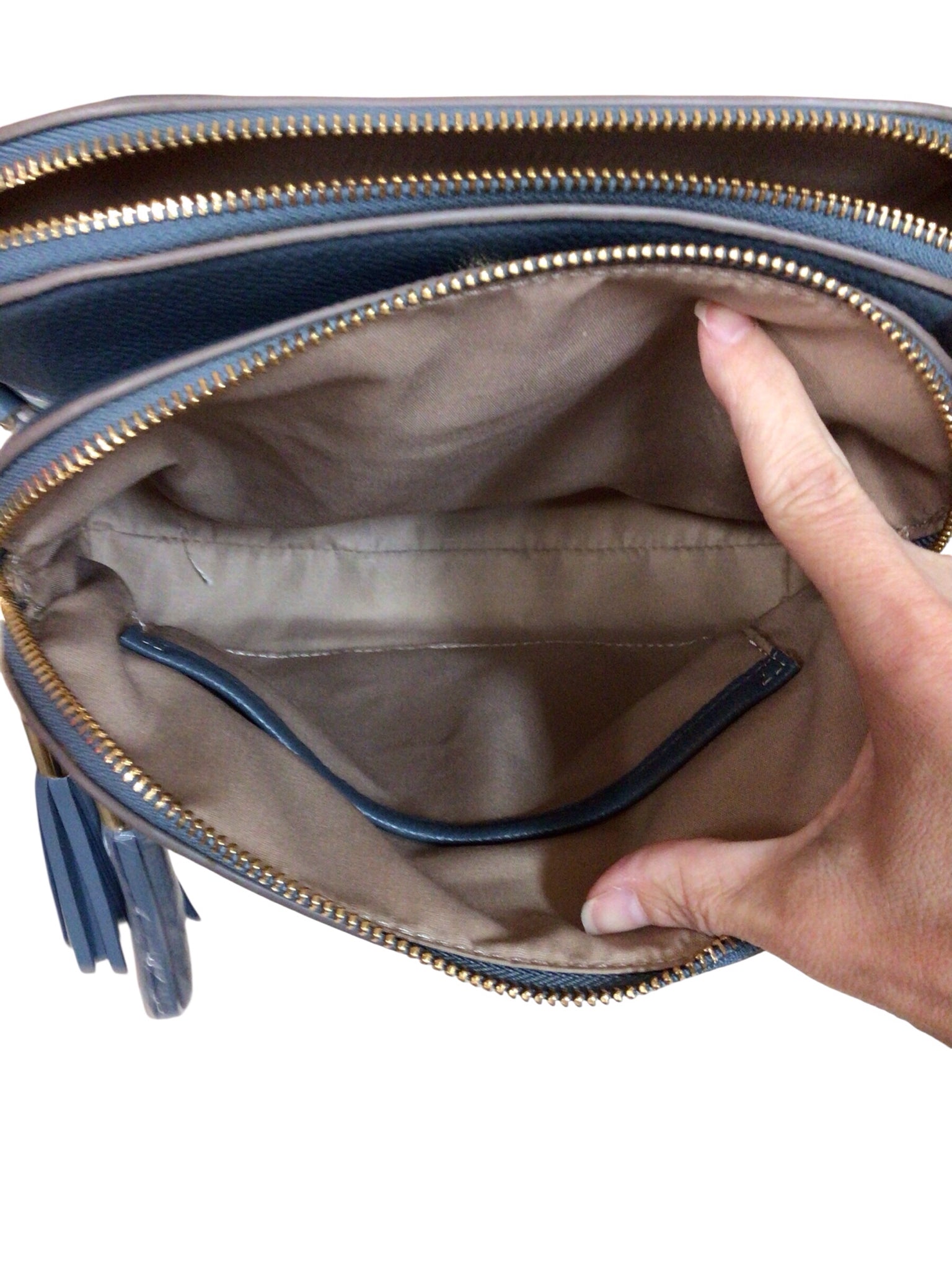 Nanette Lepore "Sullivan" White & Blue Crossbody