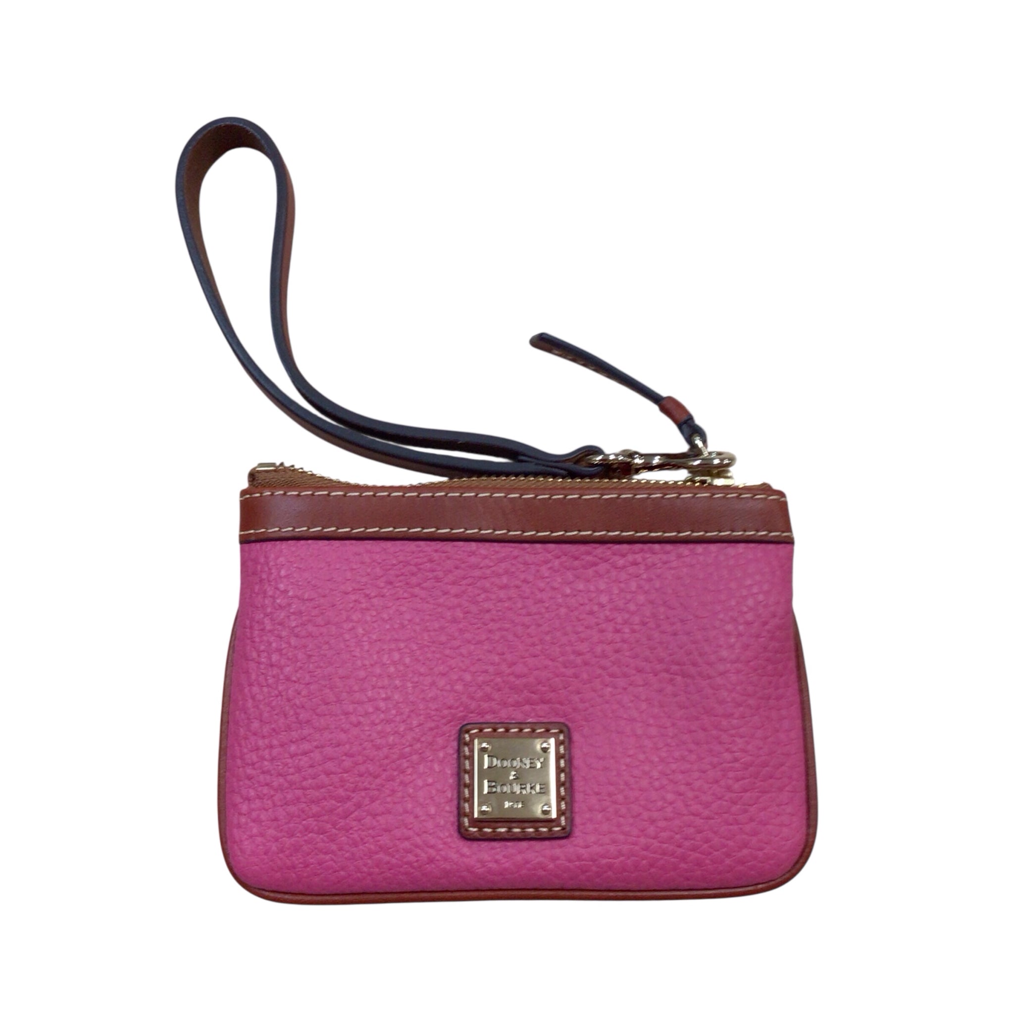 Dooney & Bourke Pink Pebbled Leather Wristlet