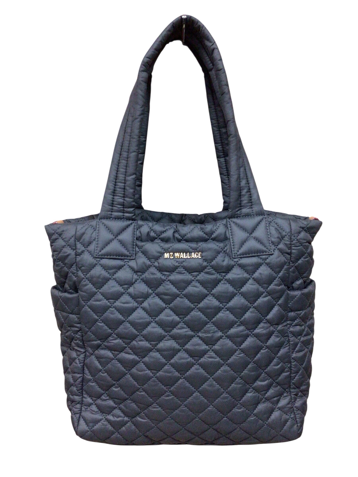 MZ Wallace Dark Gray Quilted Crossbody Tote