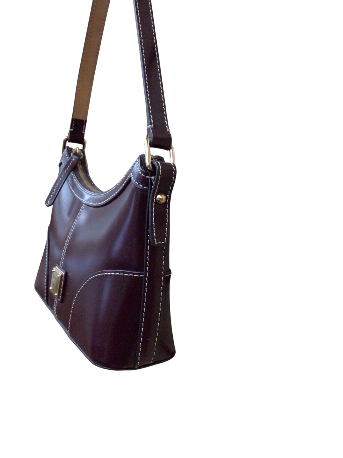 Dooney & Bourke "Baguette" Brown Leather Shoulder Bag