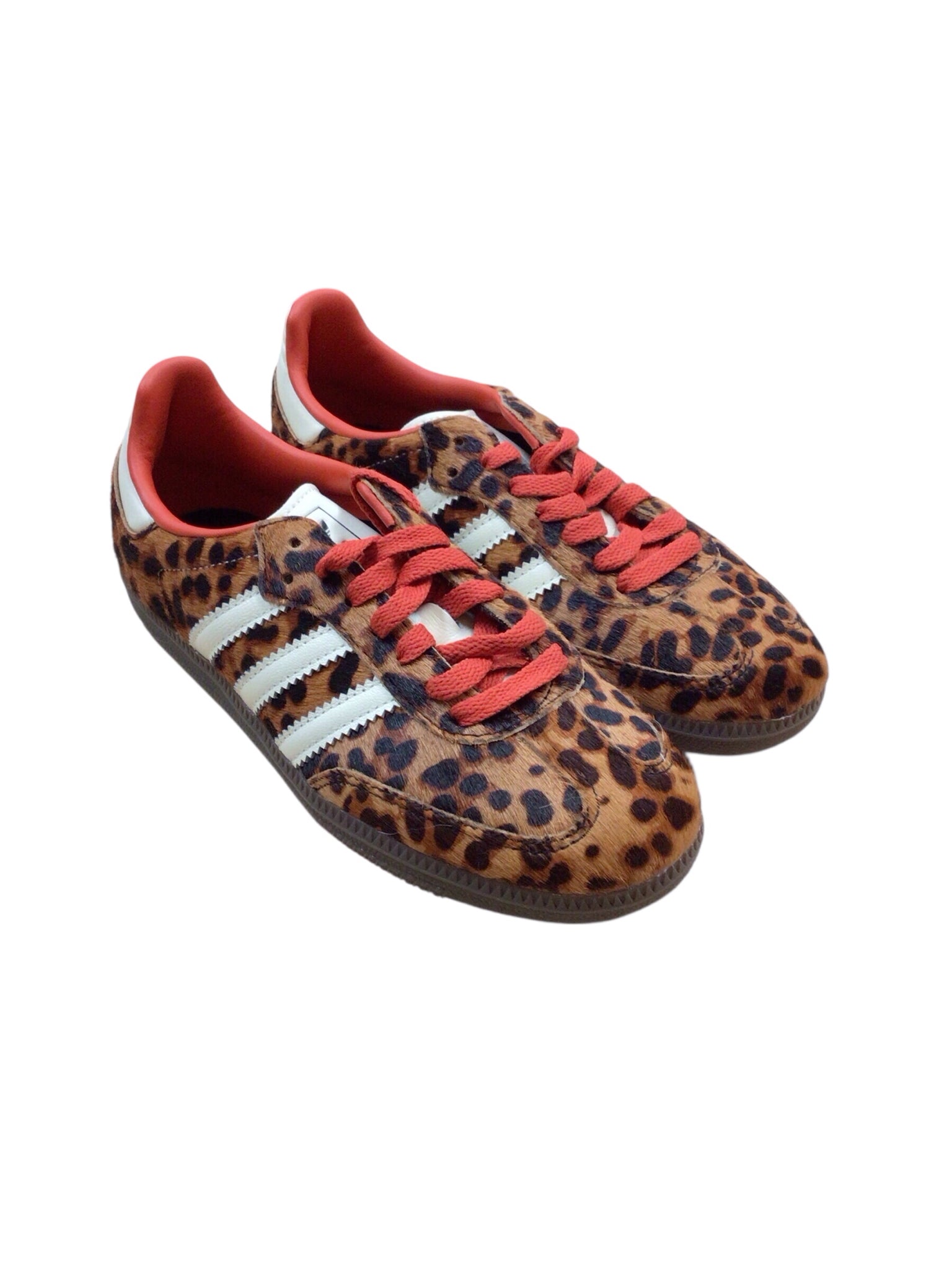 Adidas "Samba OG" Preloved Red Leopard Print Sneakers Size 5.5