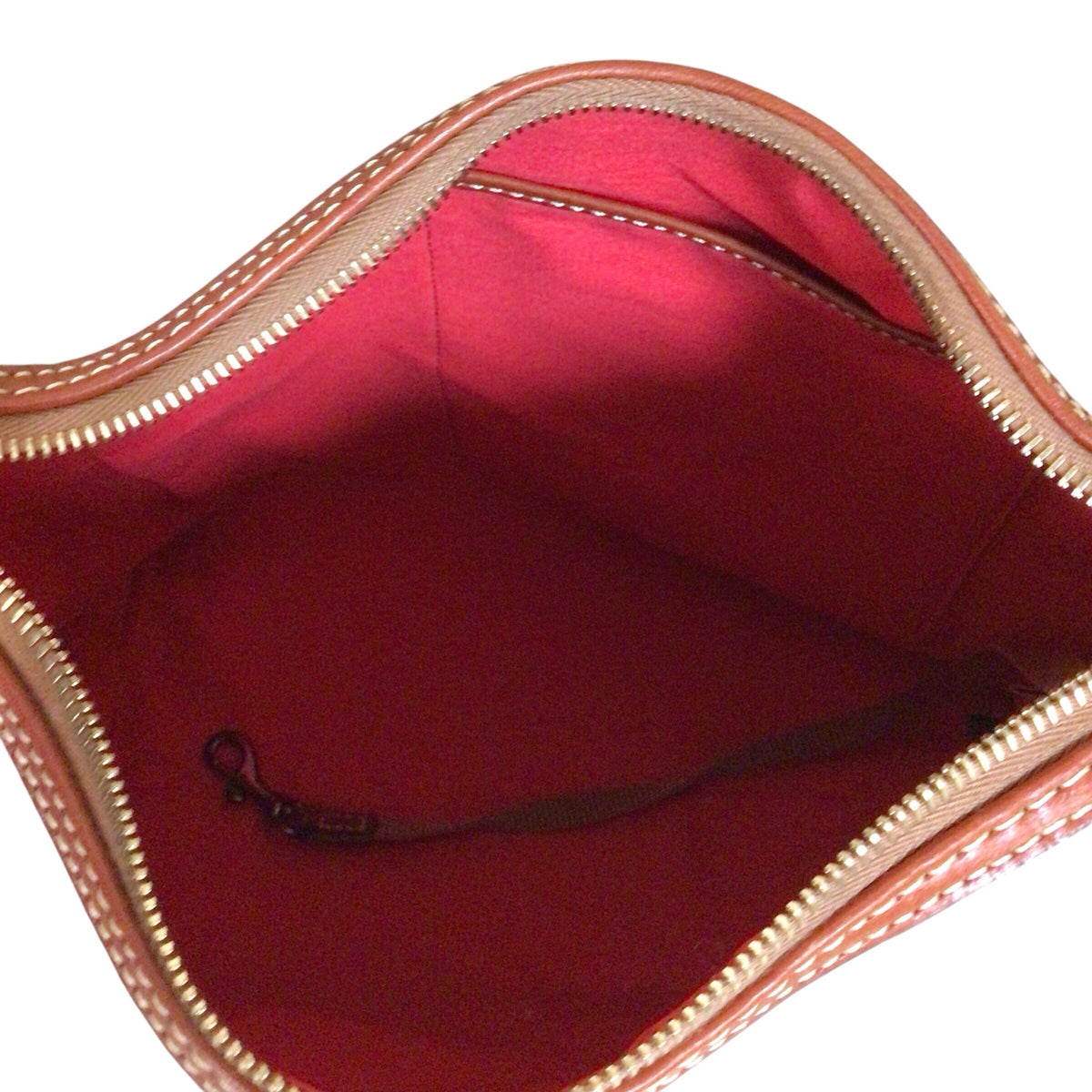 Dooney & Bourke Taupe Pebbled Leather "Paige" Hobo Shoulder Bag
