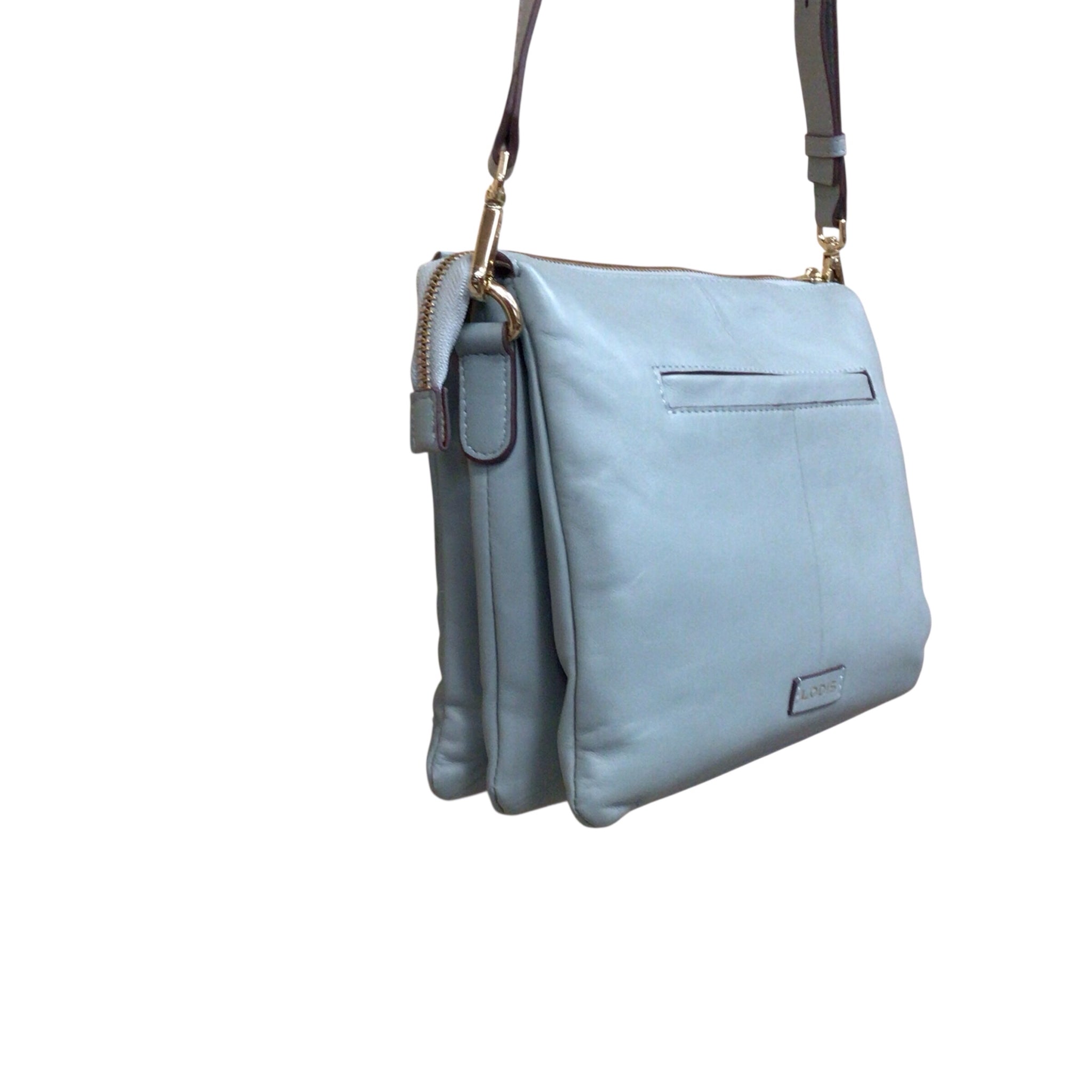 Lodis Light Blue Leather Crossbody Bag
