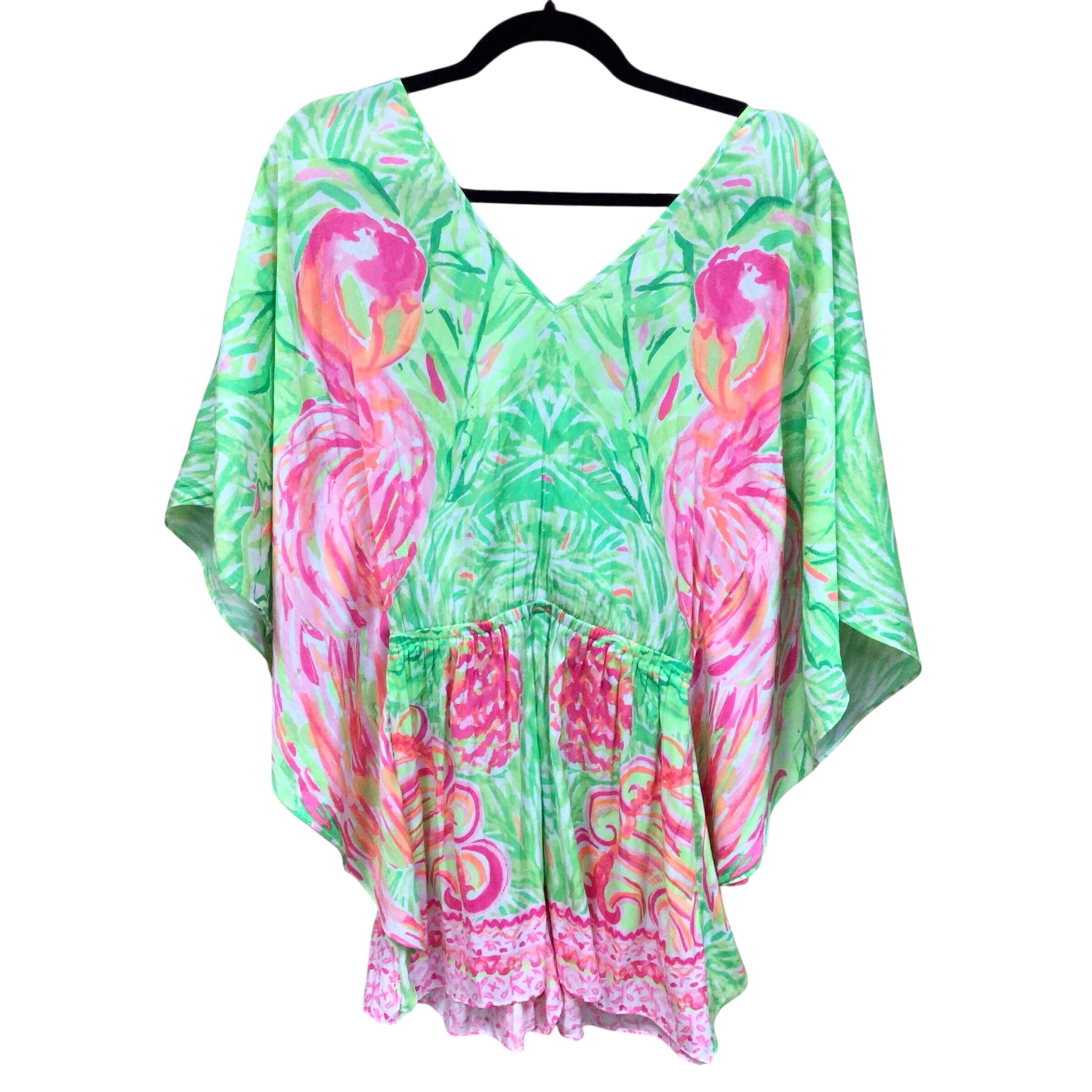 Lilly Pulitzer "Mai" Rare Flamingo Print Romper Size XXS