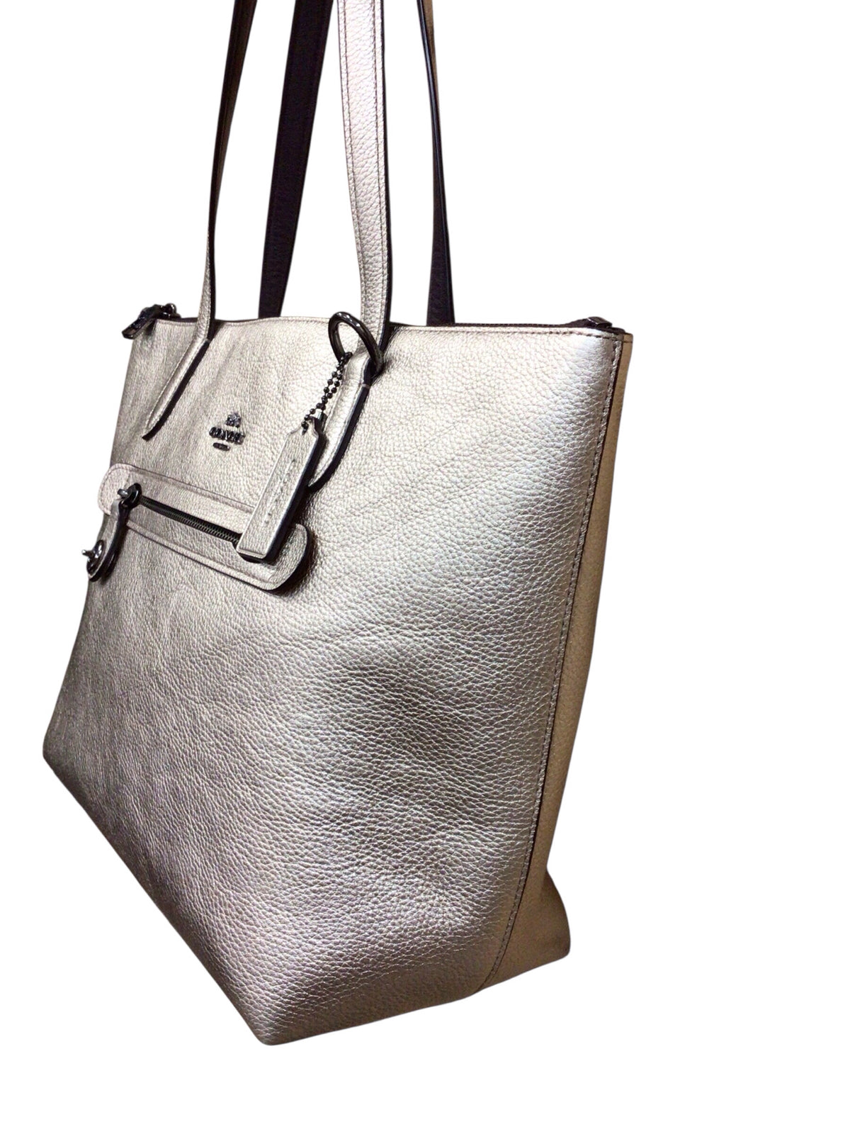 Coach F23592 "Taylor" Gold Shimmer Leather Tote