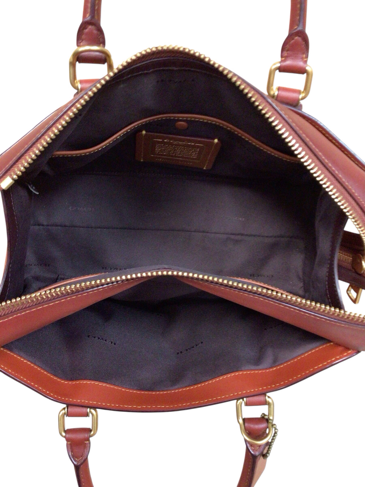 Coach 30949 Signature "Bond Bag" Leather Satchel
