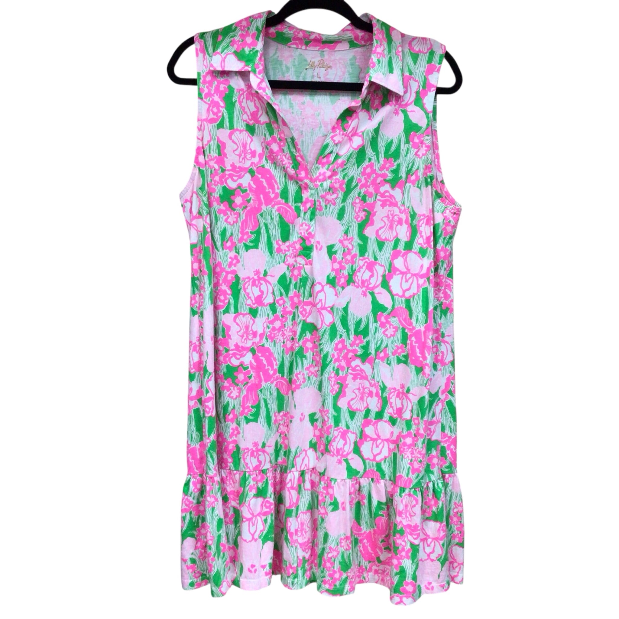 Lilly Pulitzer "Reigan Putting Green Hannah" Sleeveless Dress Size Large