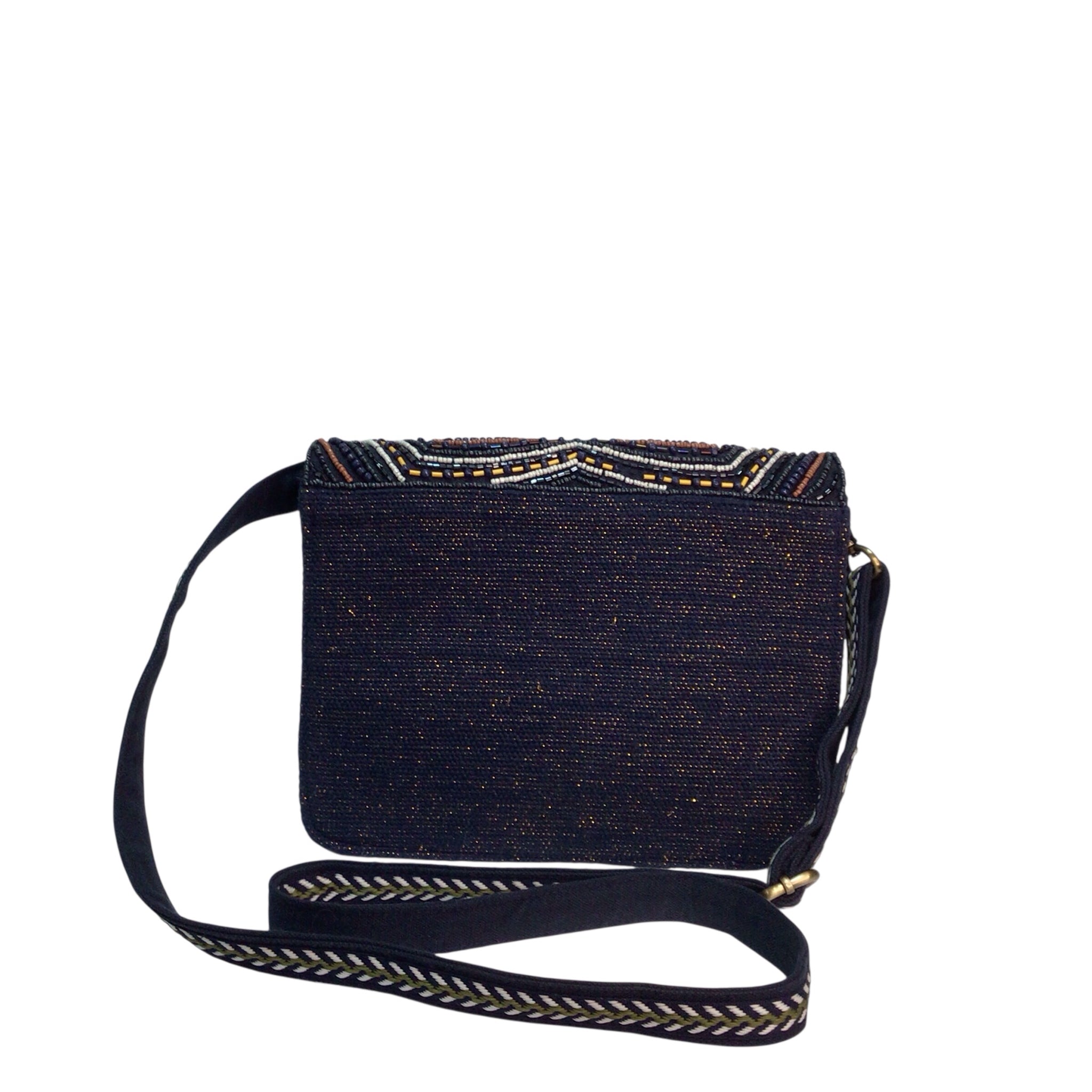 America and Beyond Beaded Crossbody Shoulder Bag Medium