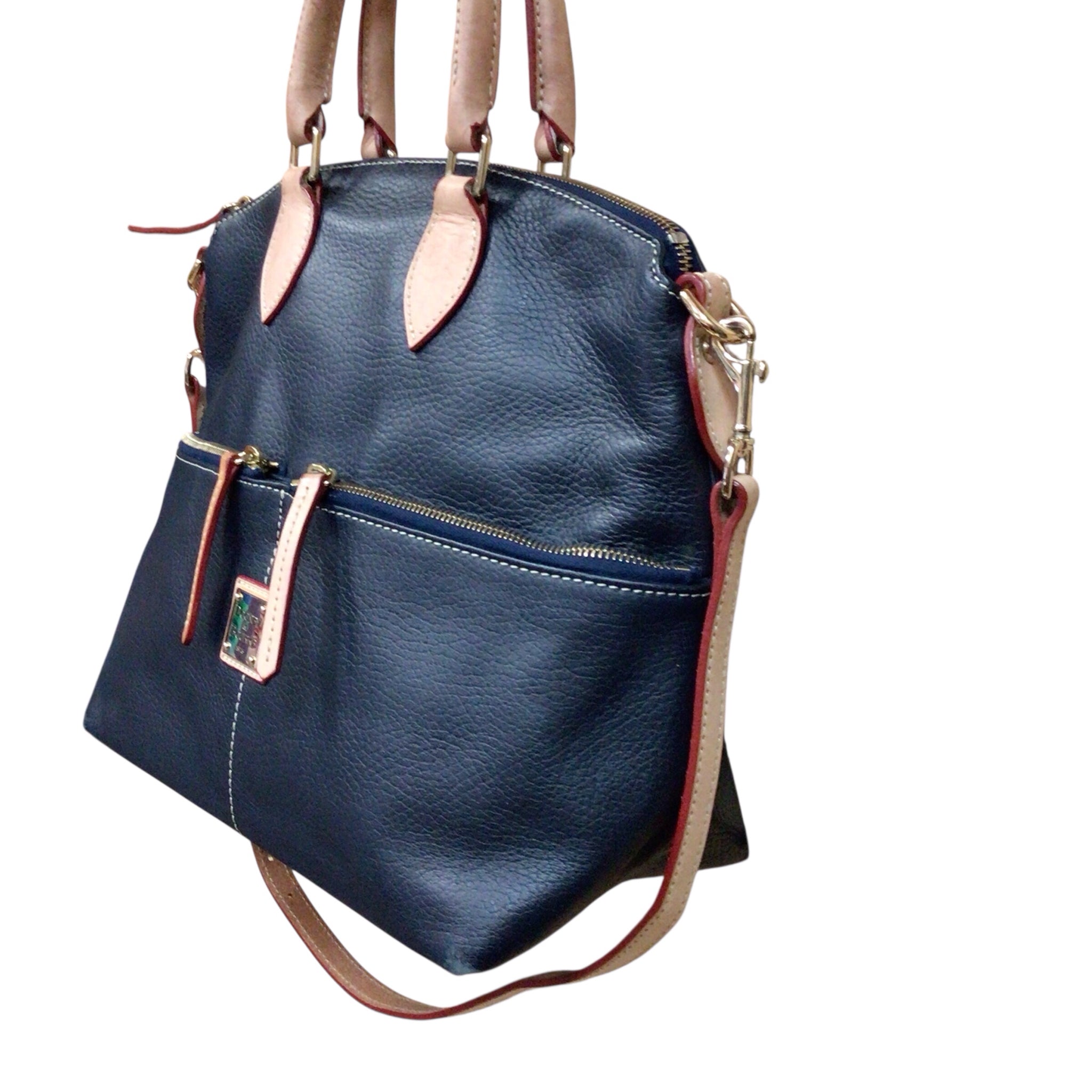 Dooney & Bourke "Dillen" Navy Leather Crossbody Satchel