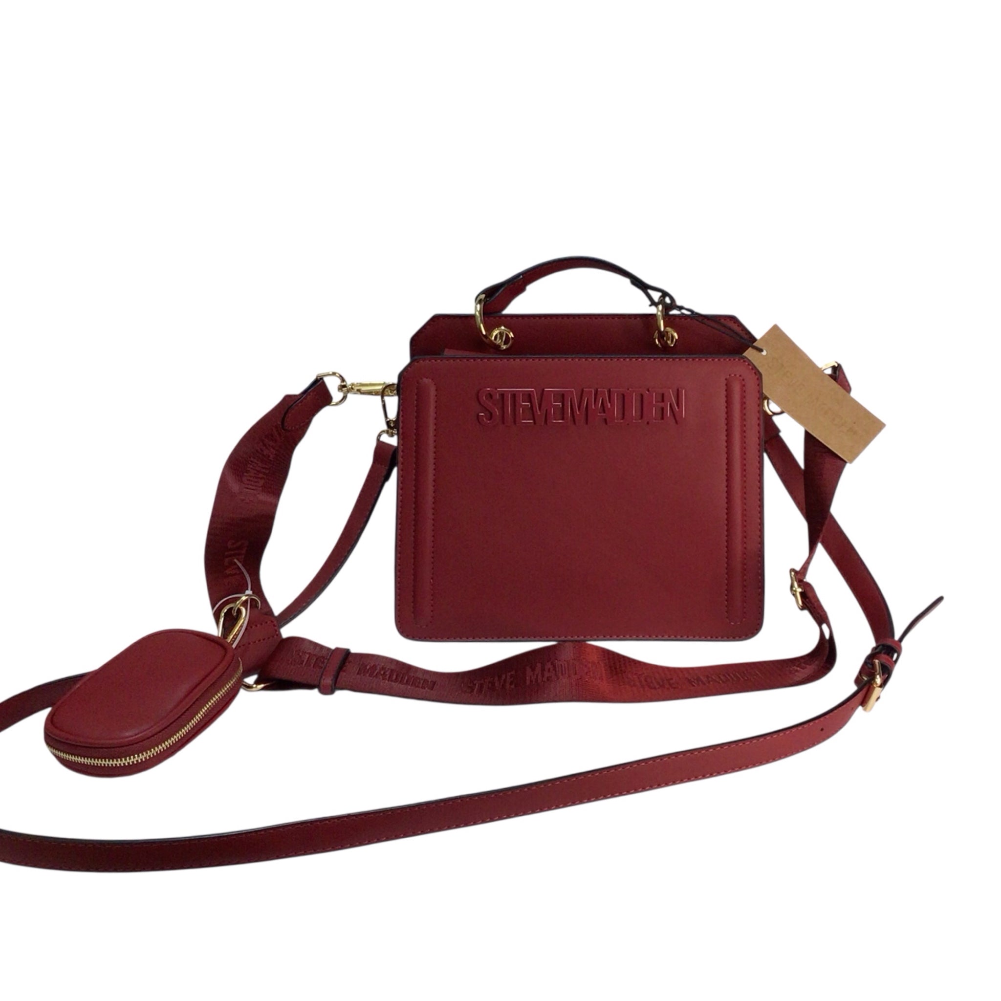 Steve Madden Bevelyn Sun Dried Tomato Satchel Crossbody Bag NWT