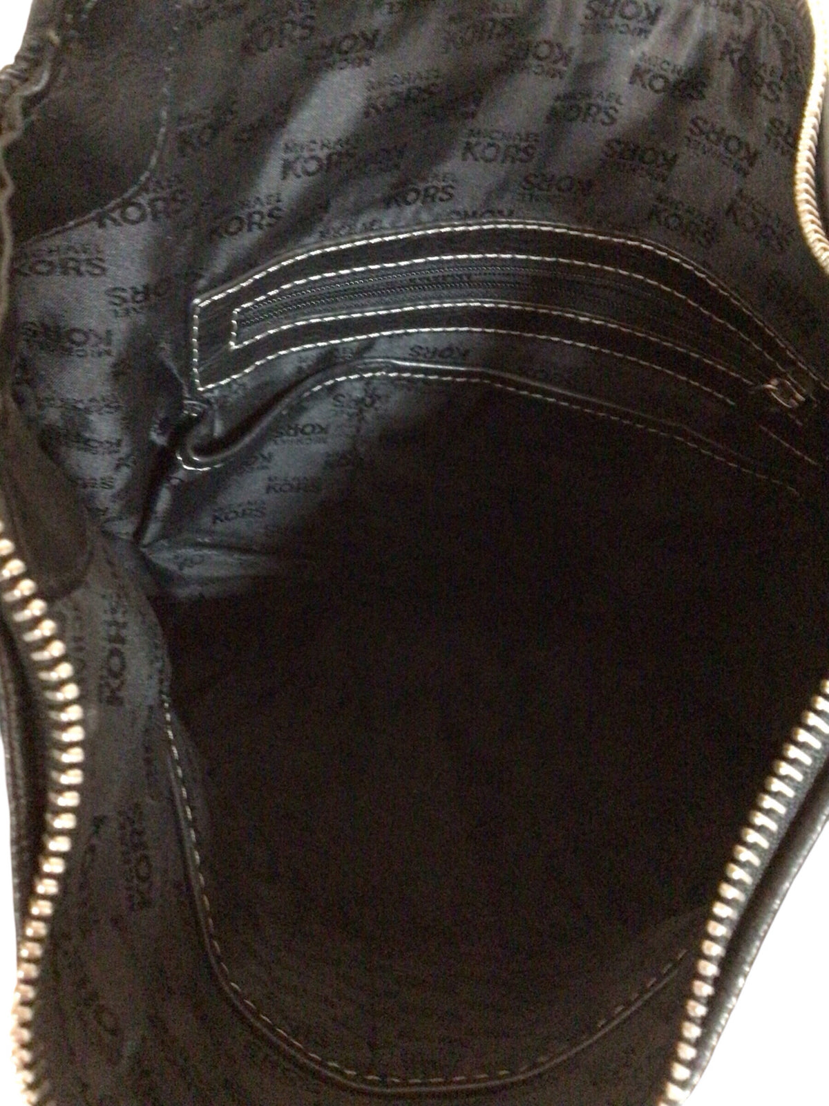 Michael Kors "Astor" Black Leather Studded Hobo Shoulder Bag
