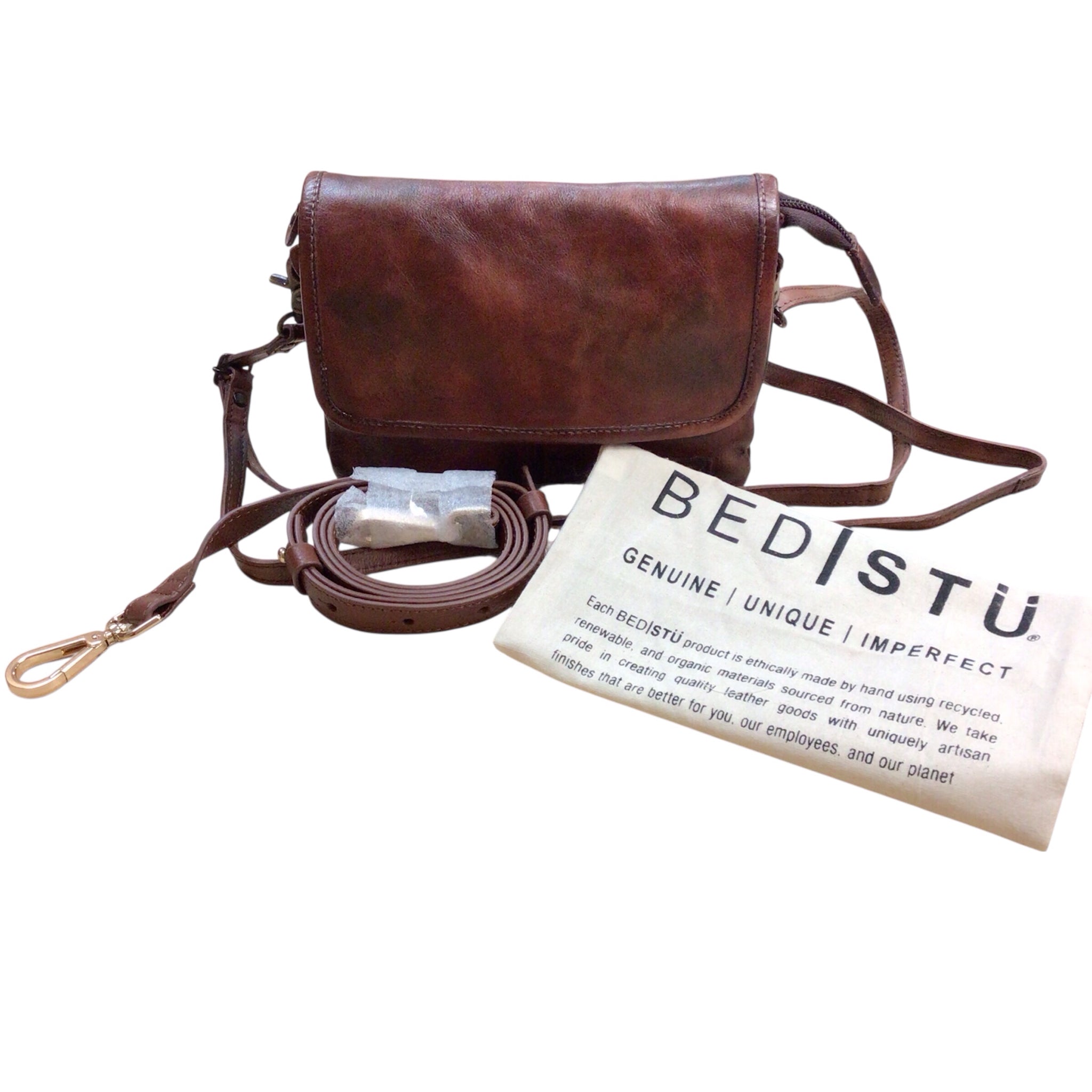 Bed Stu "Ziggy" Rowan Teak Leather Crossbody Bag