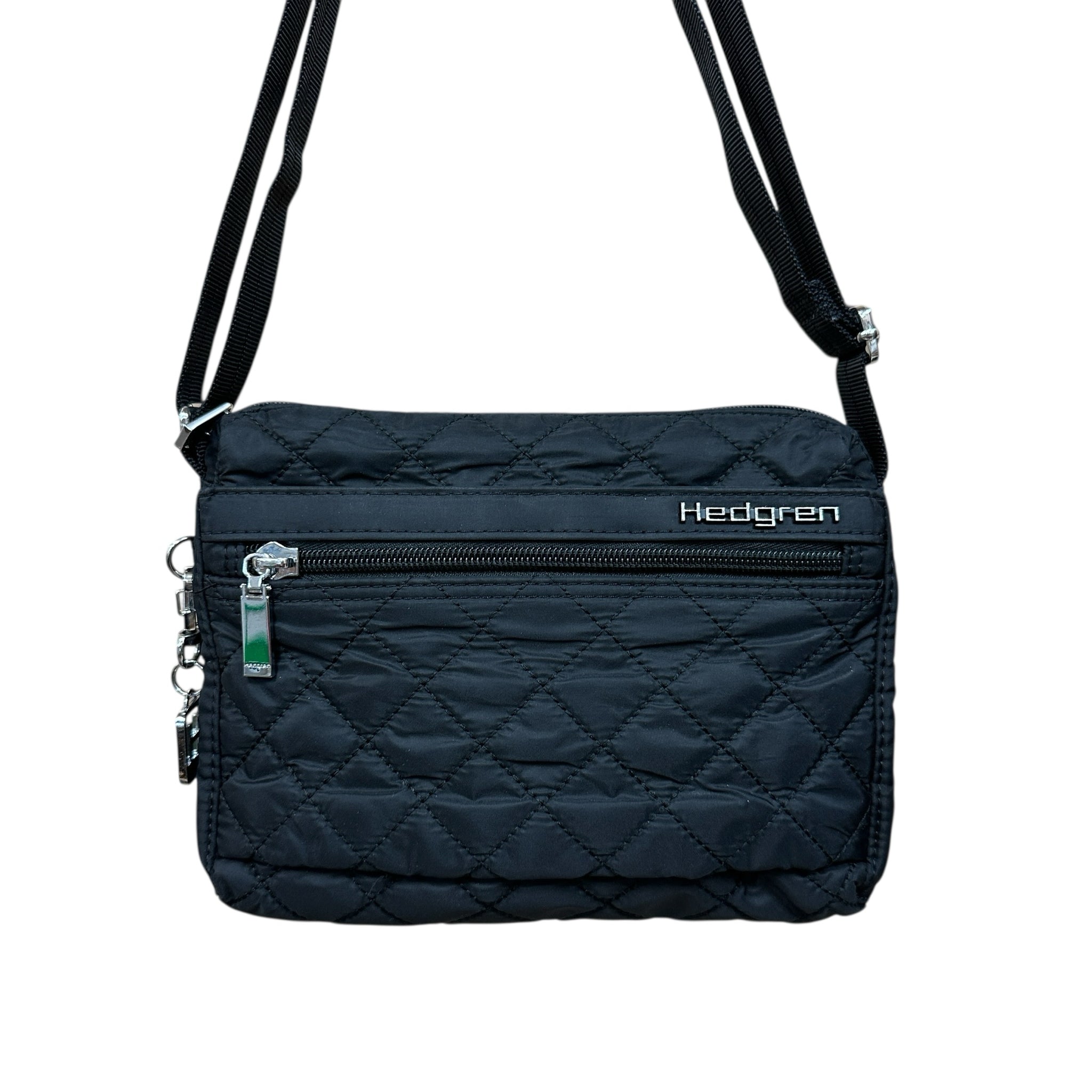 Hedgren Black Quilted Fabric Crossbody Bag