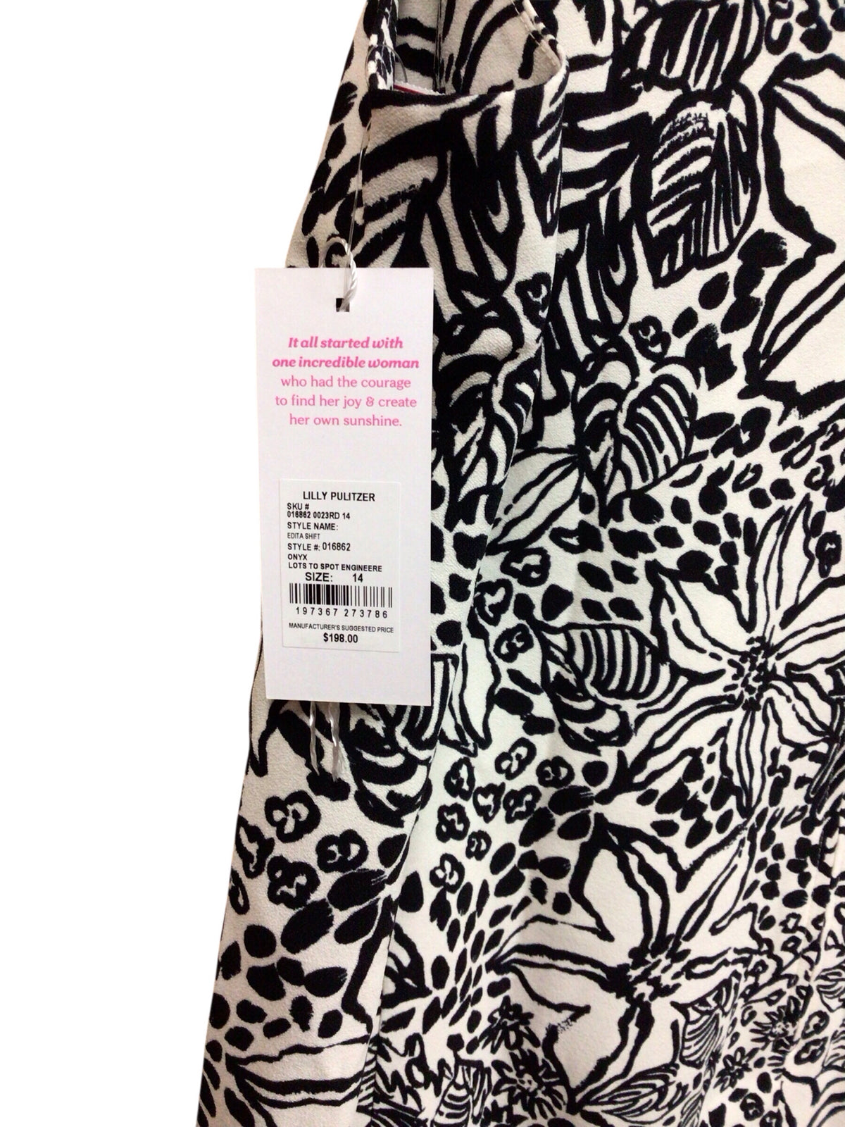 Lilly Pulitzer "Edita" Shift Sleeveless Dress "Lots to Spot" Dress Size 14 NWT
