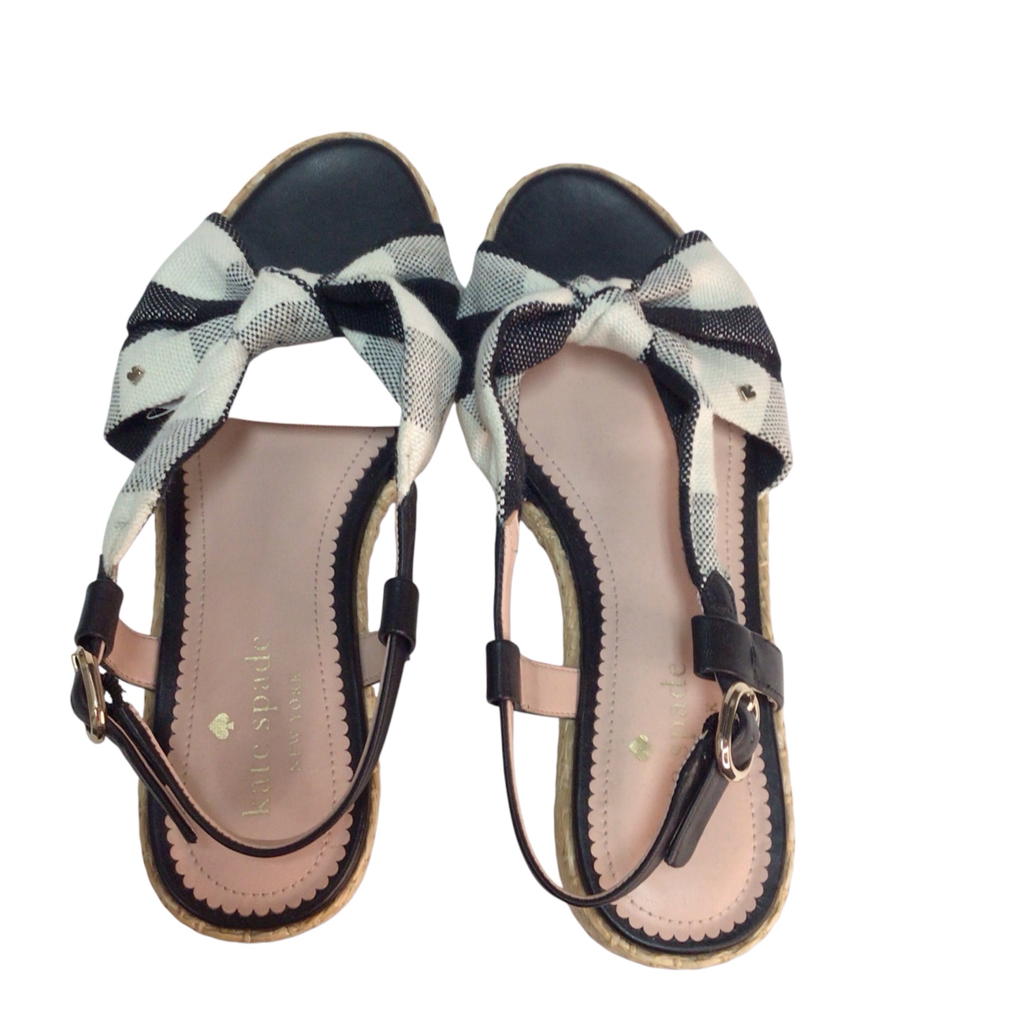 Kate Spade Plaid "Betsy" Sandals Size 6.5