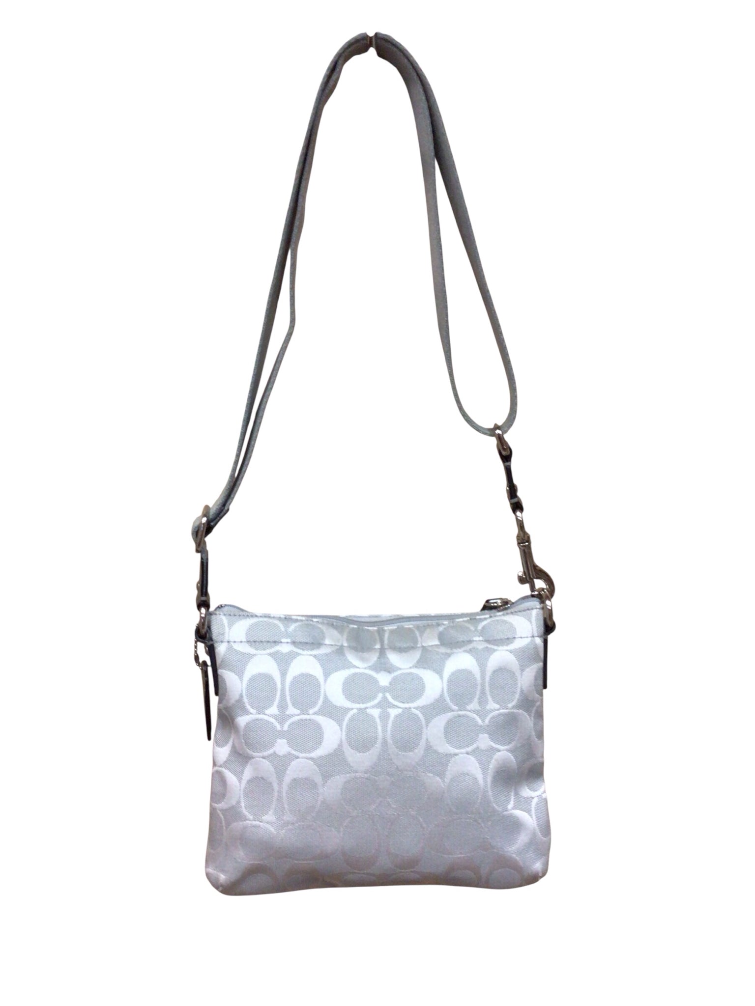 Coach Penelope Signature Turn-Lock Gray Crossbody Bag