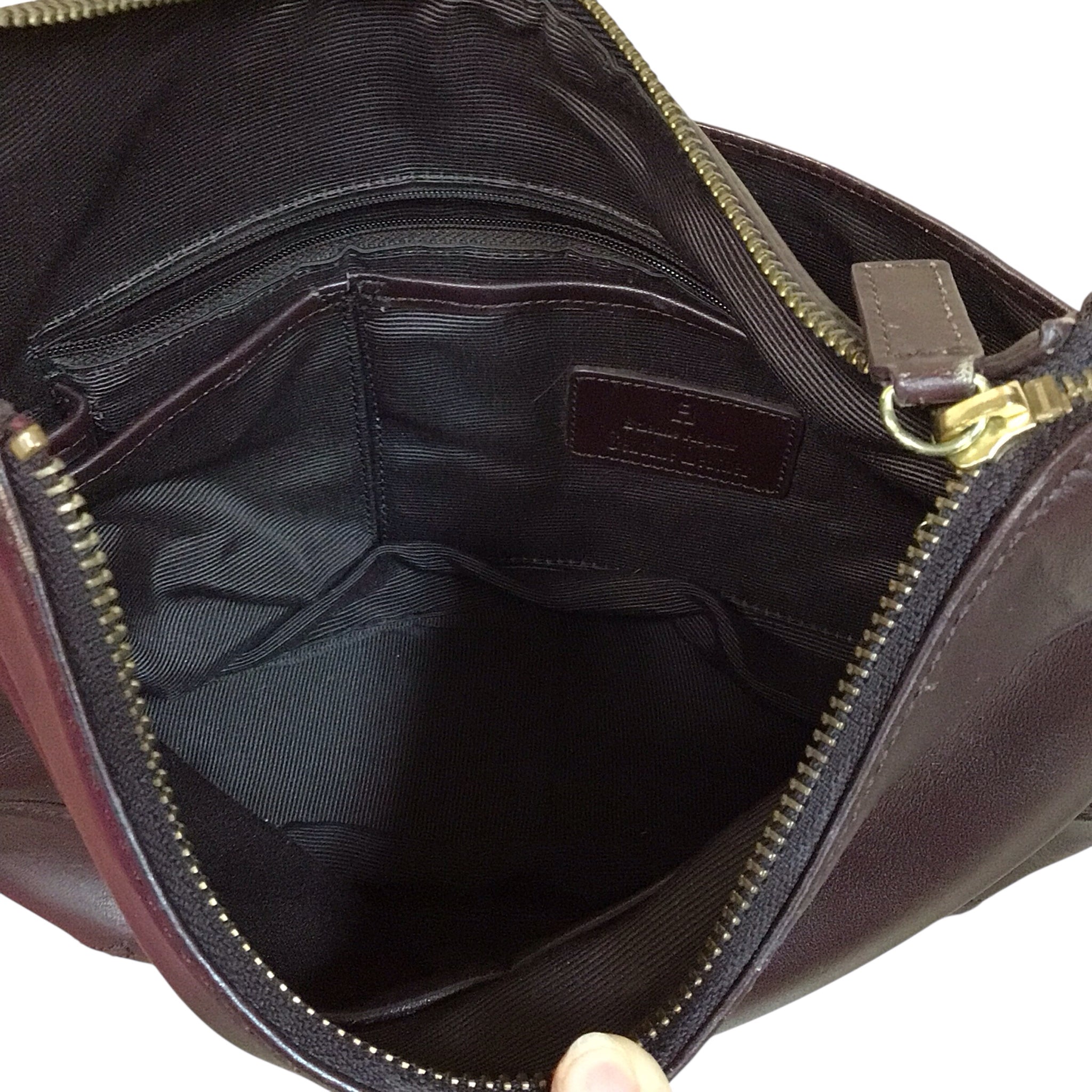Etienne Aigner Burgundy Leather Shoulder Bag