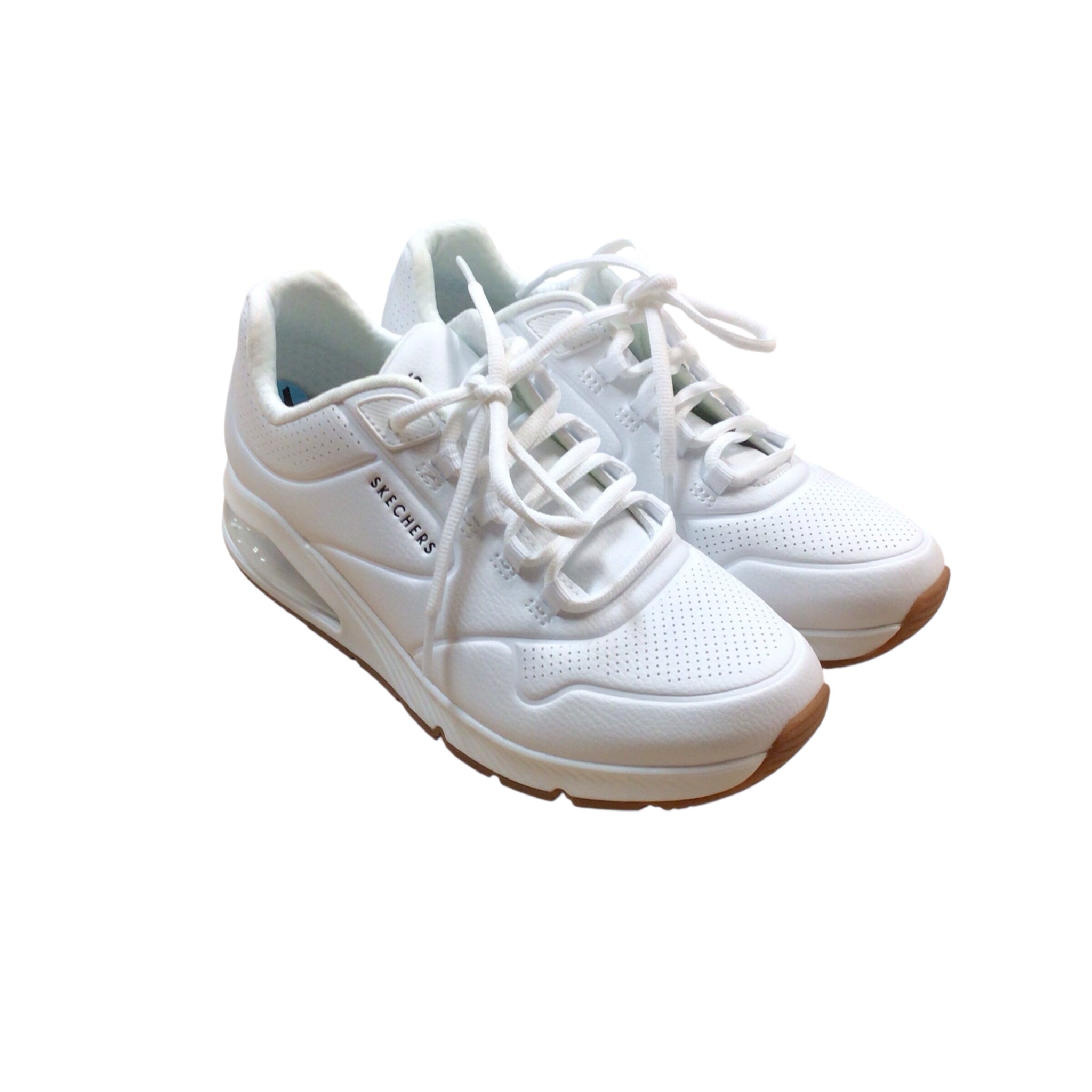 Skechers "Uno 2 Air Around You" White Lace Up Sneakers Size 7.5