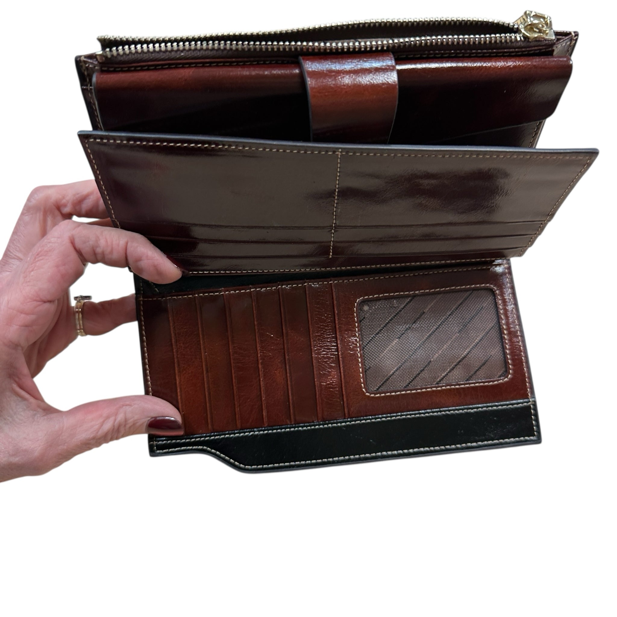 Itslife Women's RFID Blocking Large Capacity Luxury Wax Genuine Leather Wallet