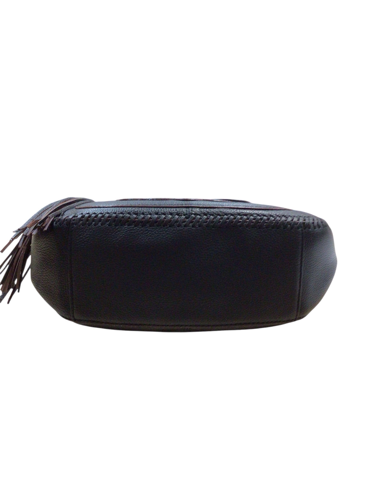 Brighton "Silvana" Black Pebbled Leather Shoulder Bag