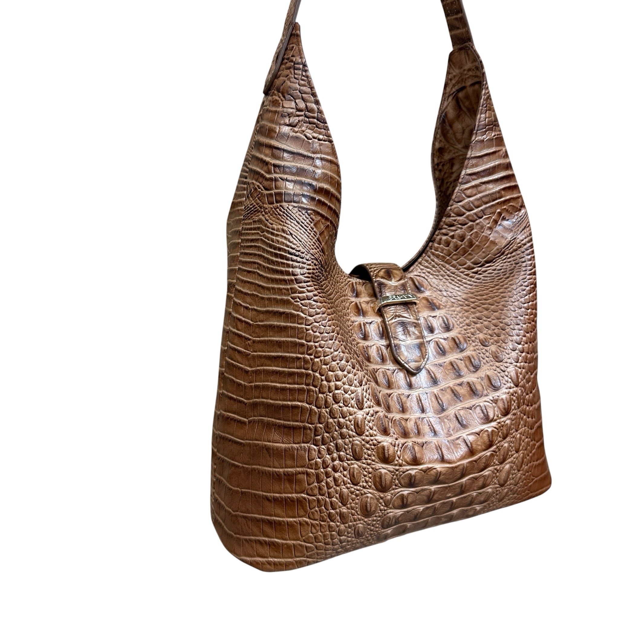 Brahmin Gwynne Alden Road Leather Cinnamon Brown Shoulder Bag