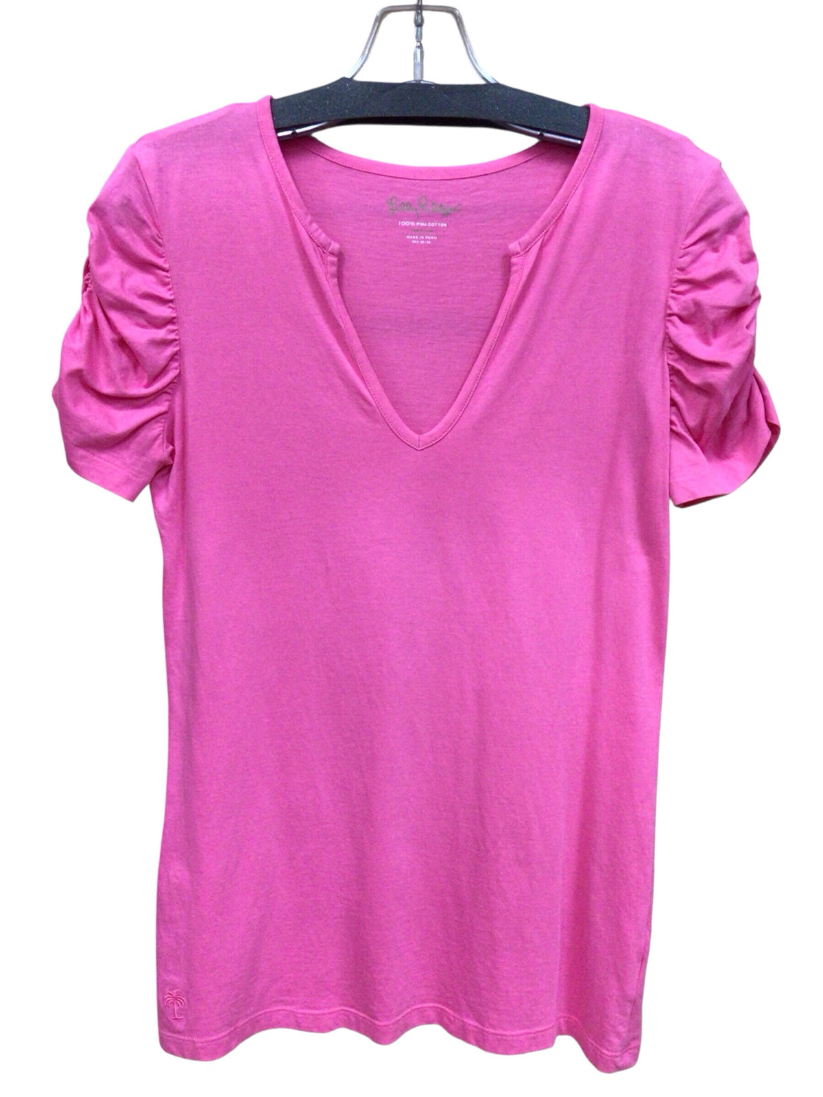 Lilly Pulitzer Ruffle Top Size Medium Short Sleeve