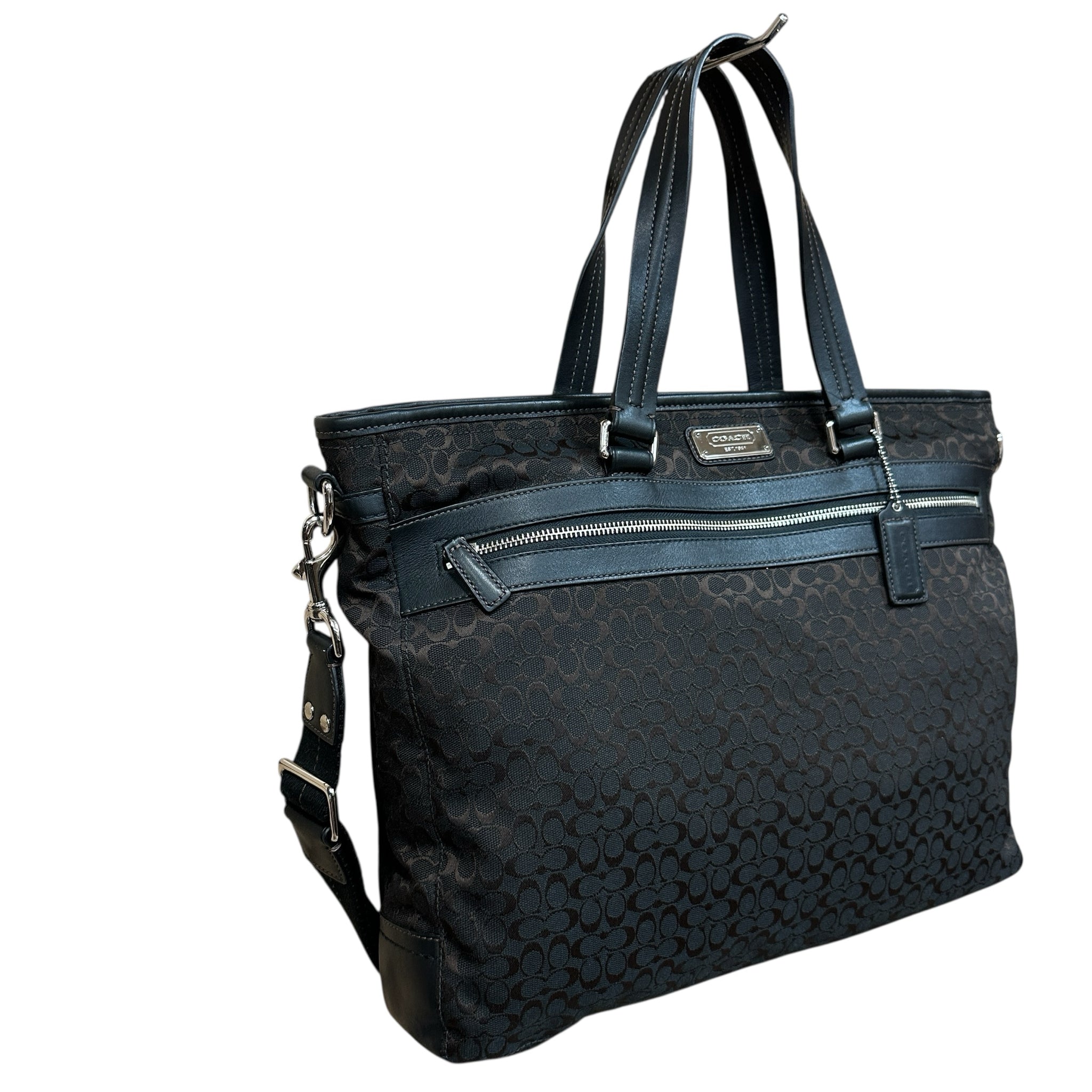 Coach Brown Signature 2-way Tote Bag F70291