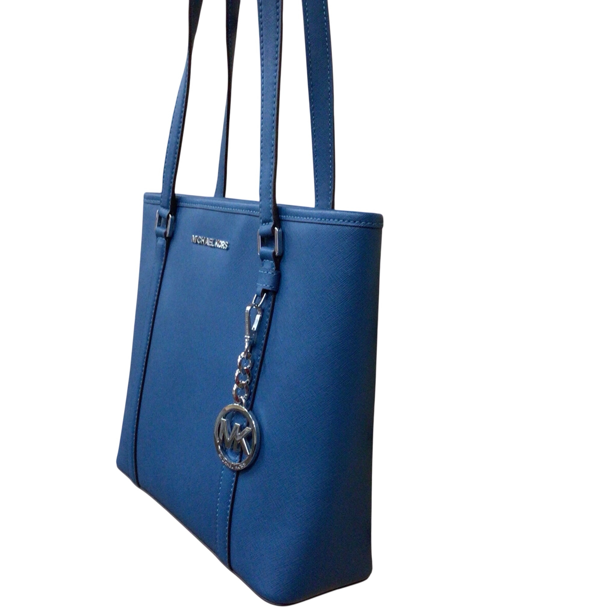 Michael Kors Blue Saffiano Leather Tote
