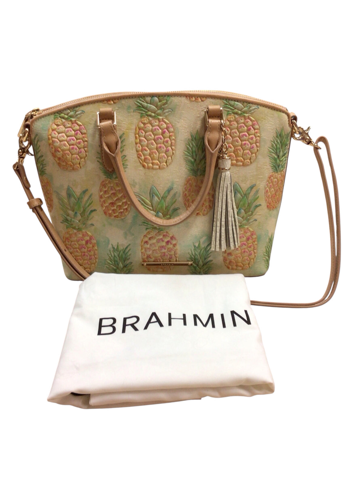 Brahmin "Duxbury Multi Pompano" Leather Satchel Shoulder Bag