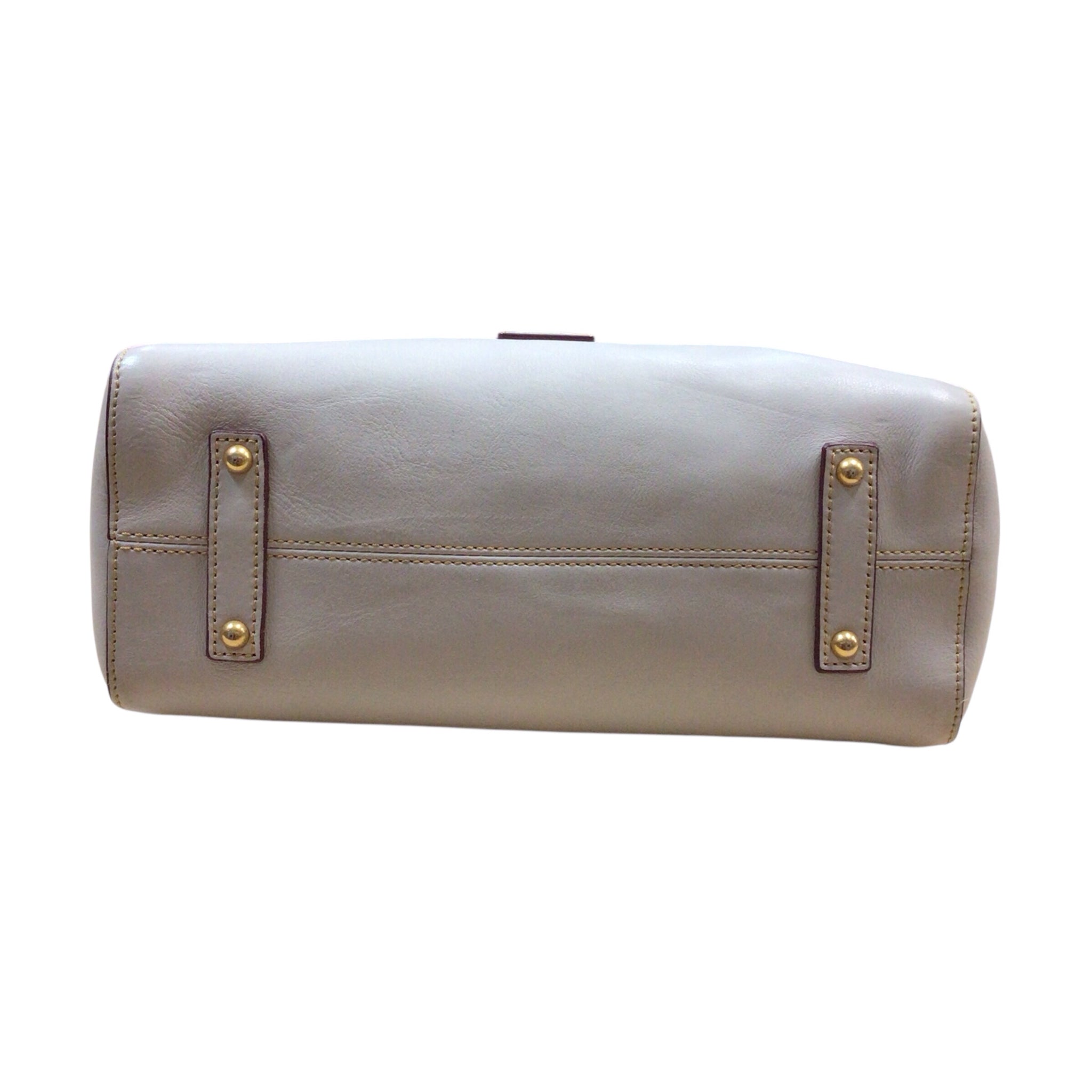 Dooney & Bourke Vintage Gray Florentine Leather Shoulder Bag