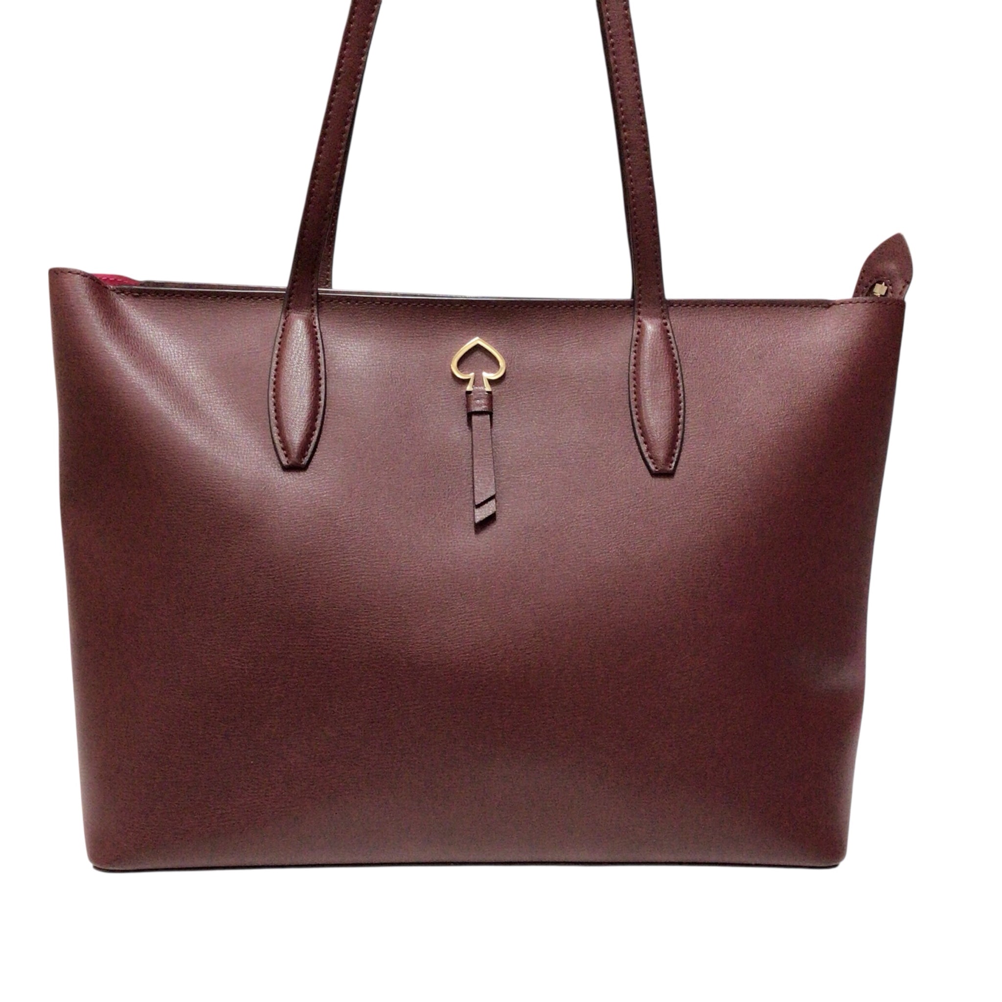 Kate Spade Adel Large Leather Tote Handbag Cherrywood