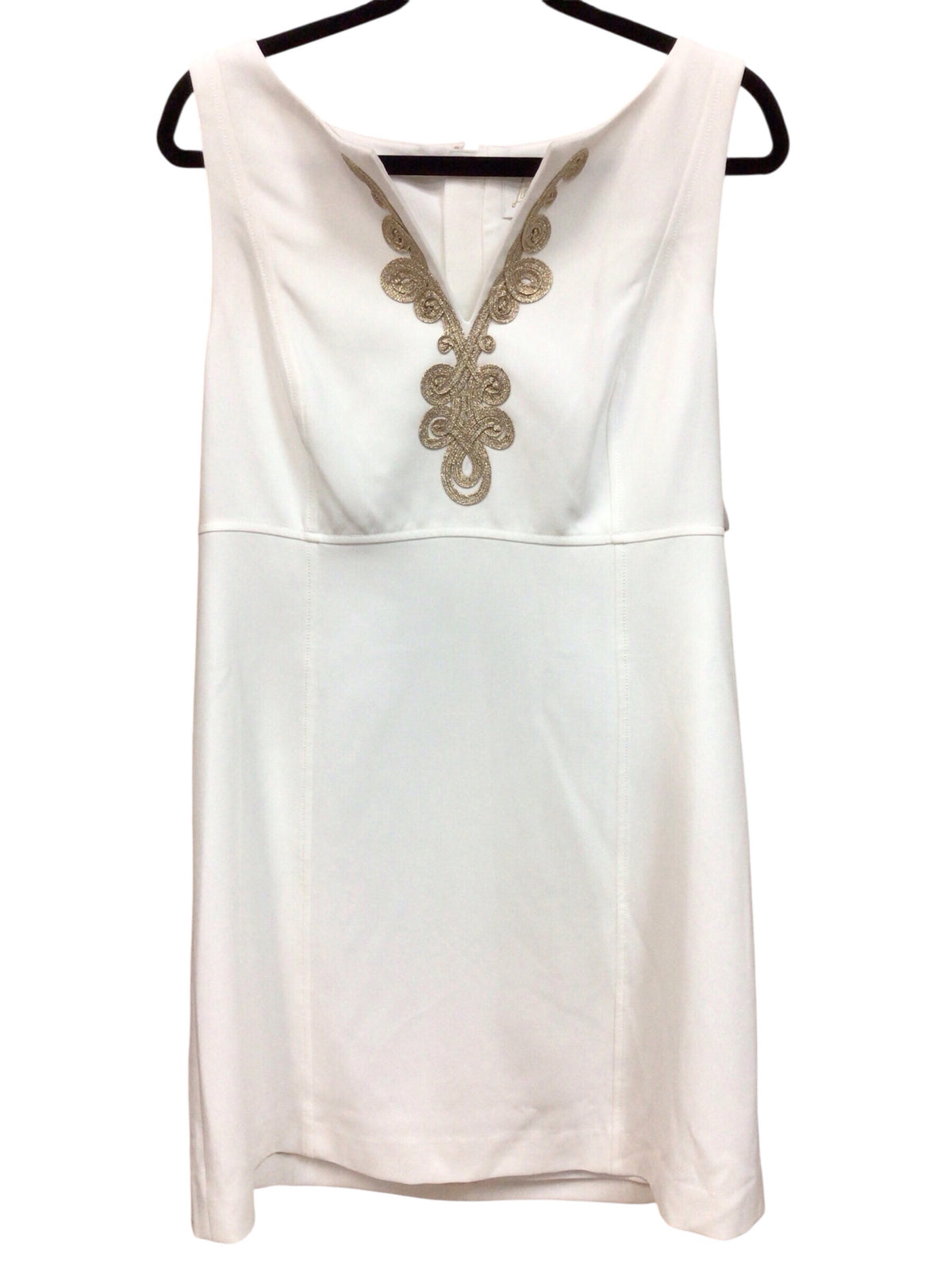 Lilly Pulitzer White Embroidered "Trini" Shift Dress Size 14 NWT