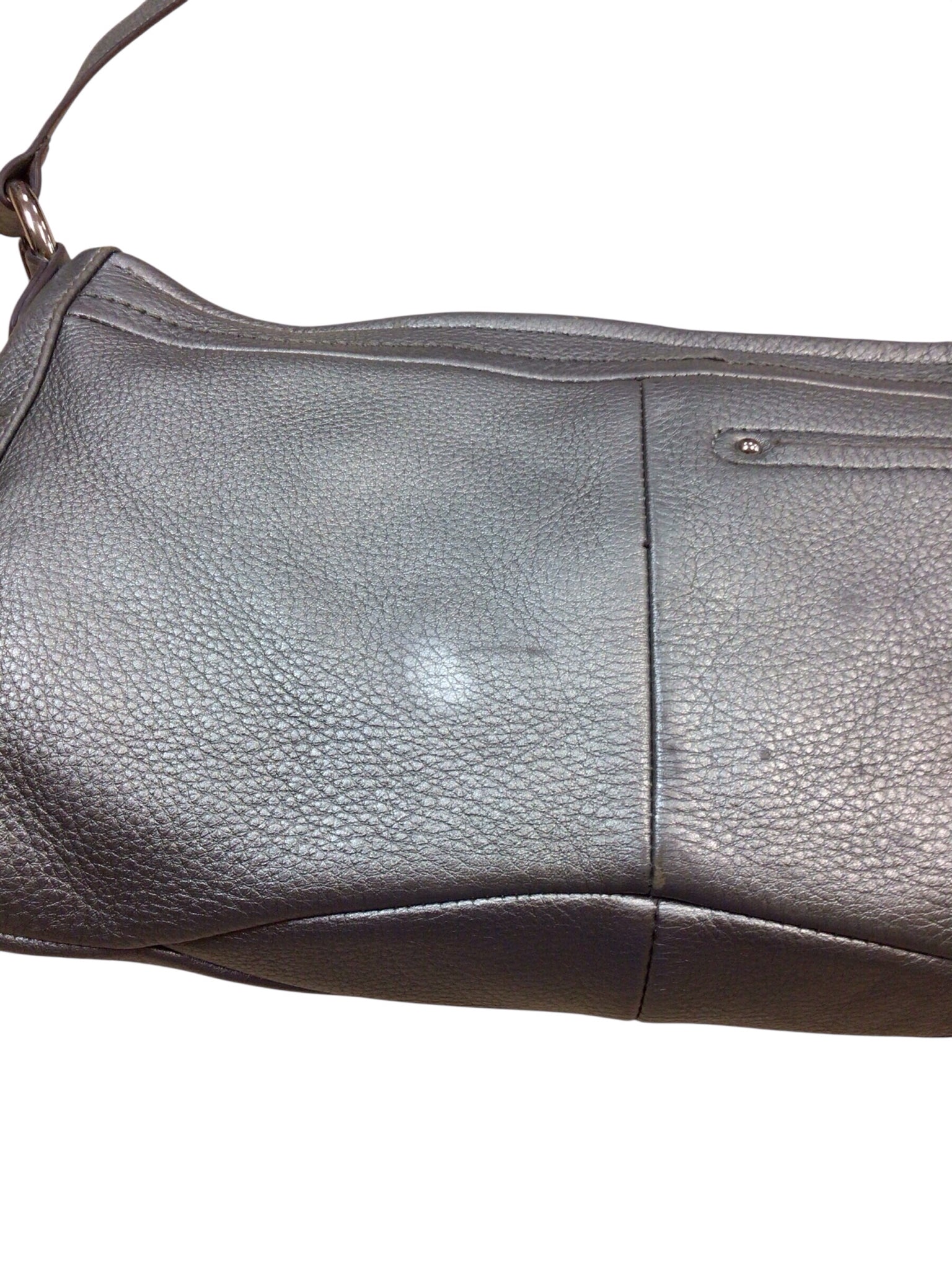 B Makowsky Petwer Pebbled Leather Crossbody Bag