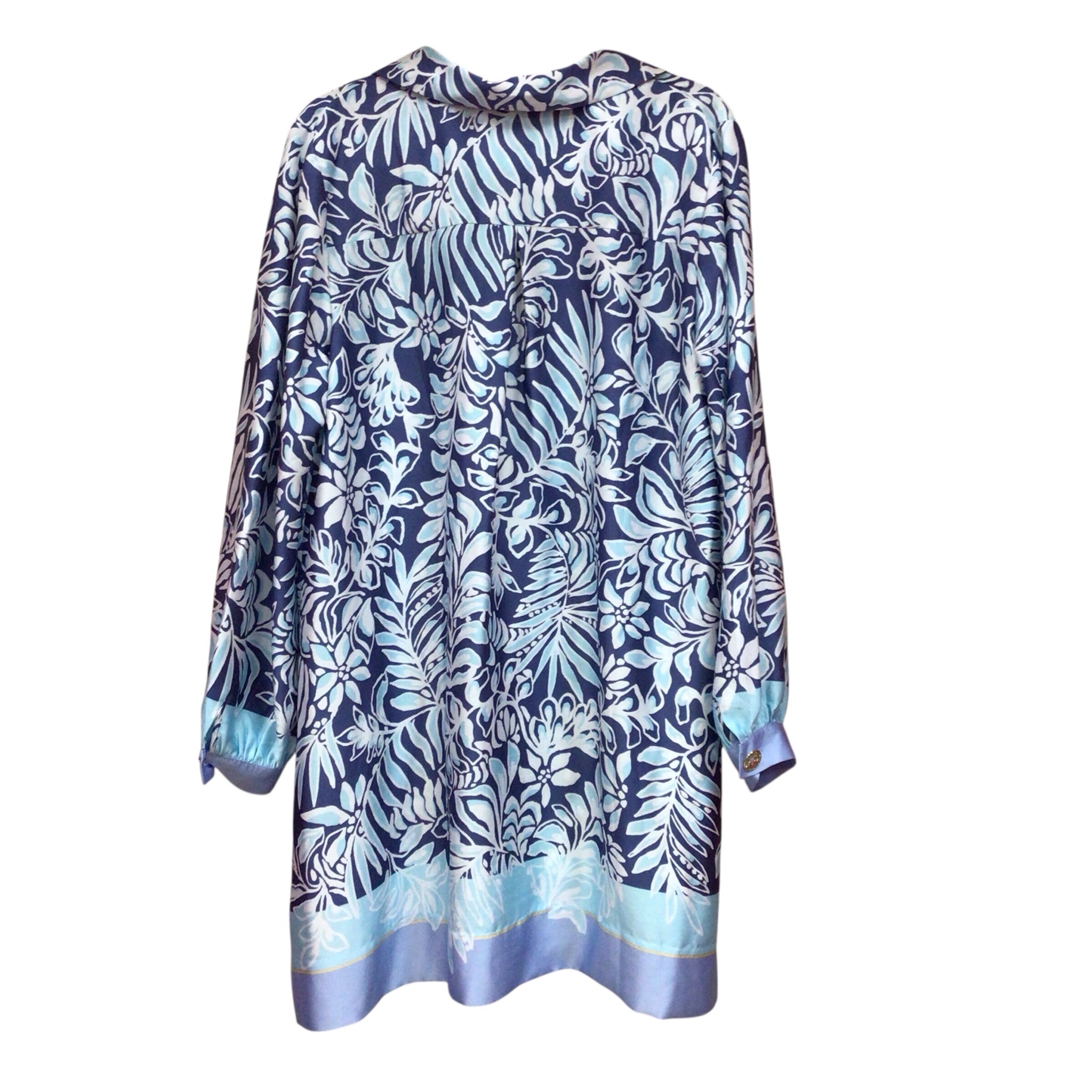 Lilly Pulitzer "Iralanne" Long Sleeve Popover Shirtdress Size 12