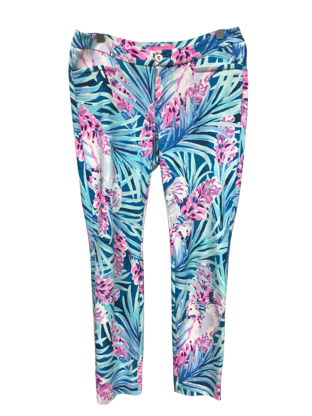 Lilly Pulitzer "Kelly" Knit Ankle Pants "Mr. Peacock" Pants Size 6