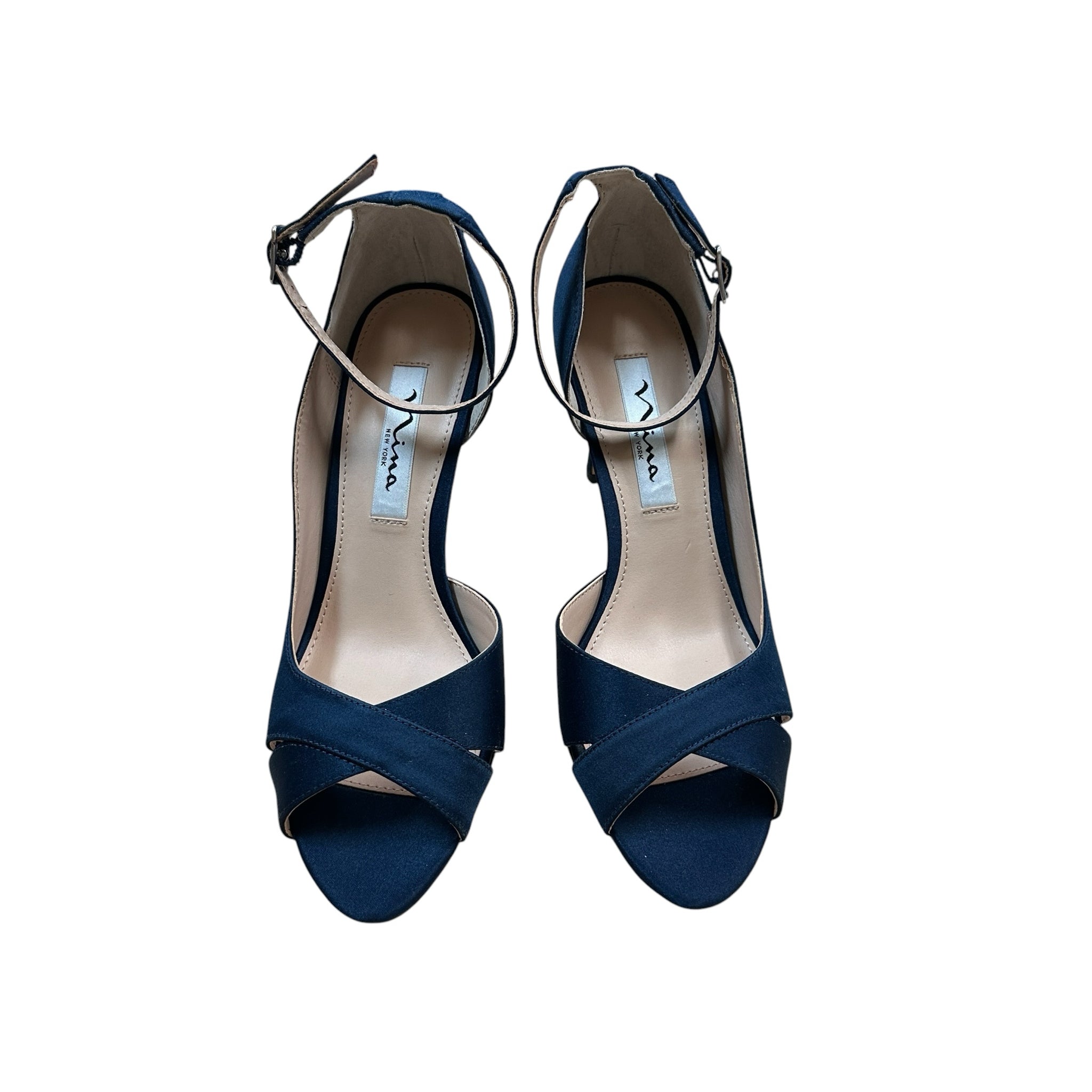 Nina Flo-Ls Navy Heels Size 7